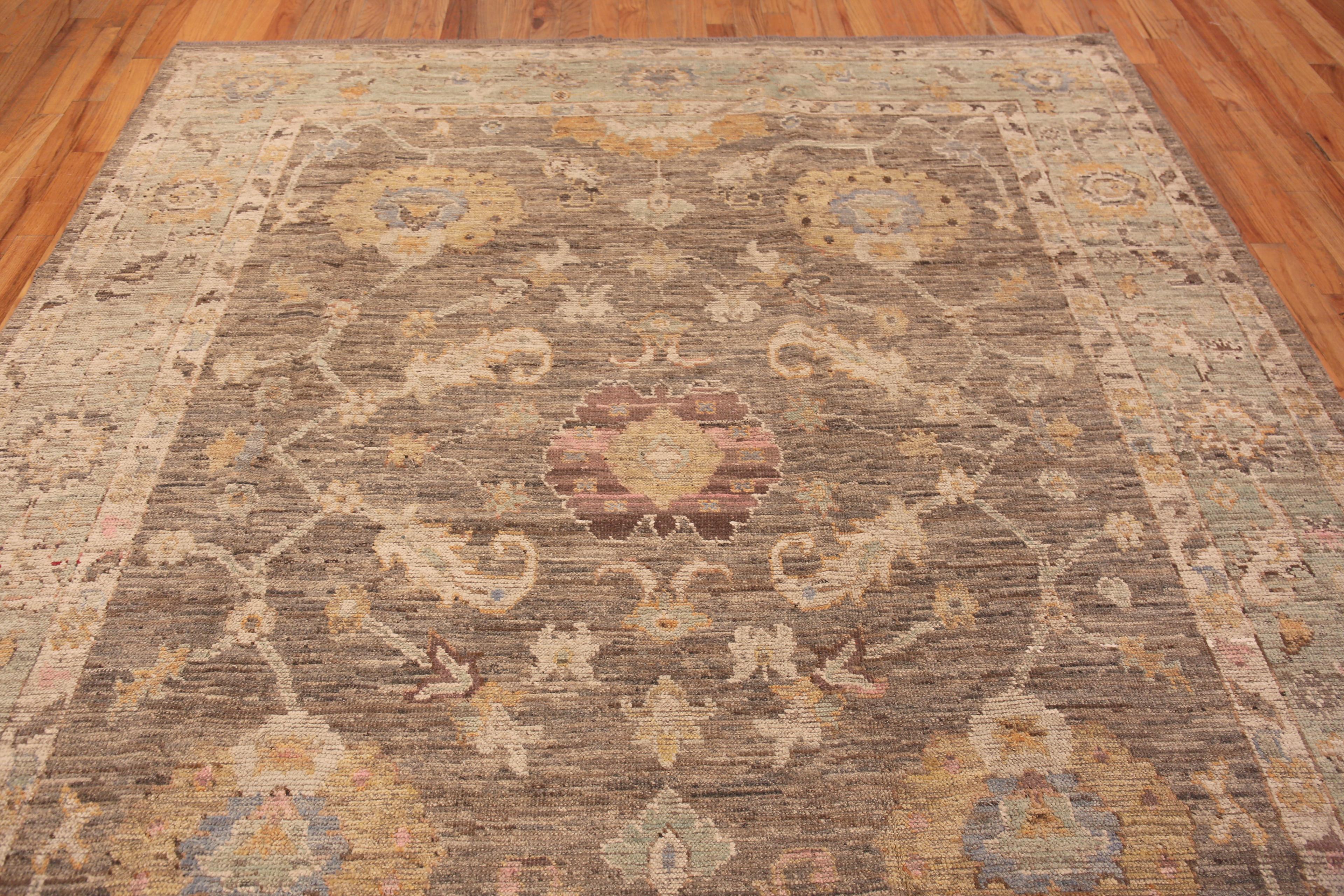 Nazmiyal Collection Earthy Modern Turkish Oushak Design Area Rug 8'7