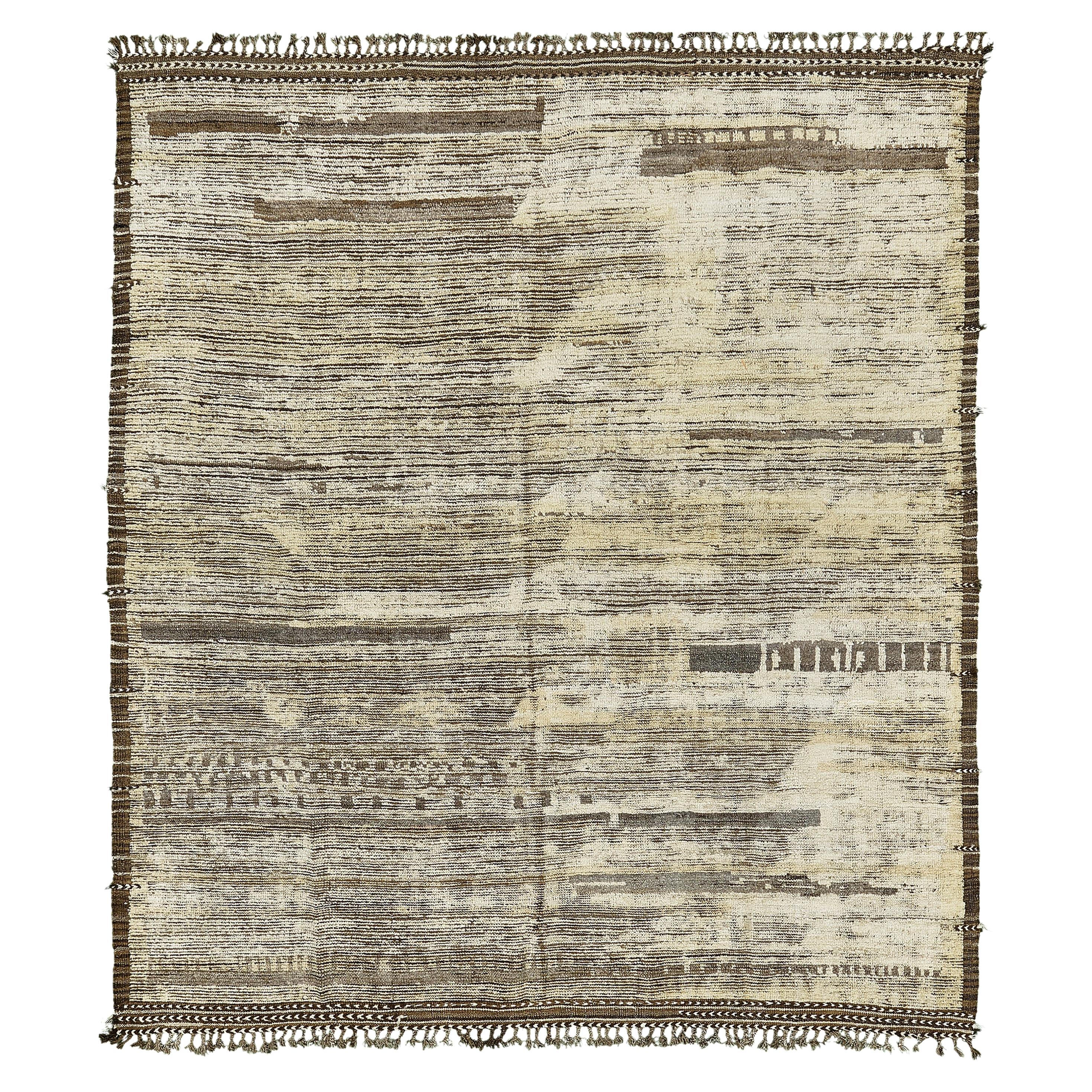 Nazmiyal Collection Earthy Tones Modern Distressed Rug 8 ft 6 in x 9 ft 10 in