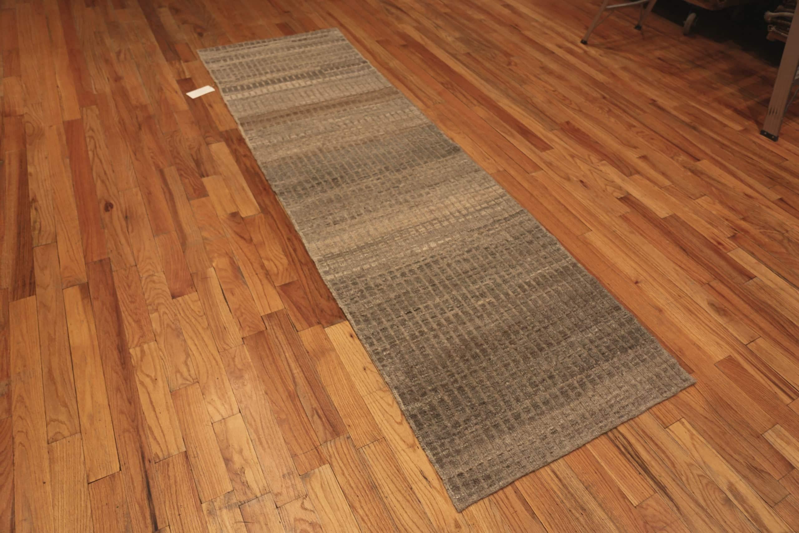 Earthy Tones Modern Moroccan Rug, Country of Origin: Afghanistan. Circa date: Modern. Size: 3 ft x 9 ft 8 in (0.91 m x 2.95 m)