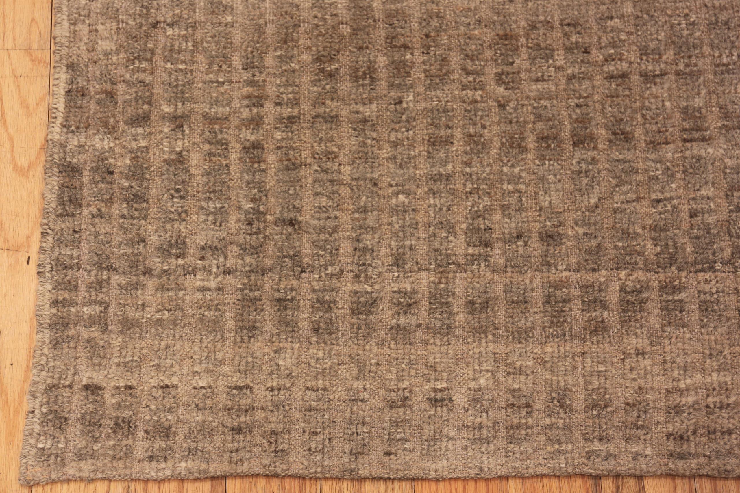 Afghan Nazmiyal Collection Earthy Tones Modern Moroccan Rug. 3 ft x 9 ft 8 in  For Sale