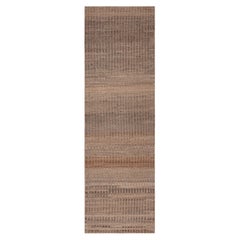 Nazmiyal Collection Alfombra Marroquí Moderna Tonos Tierra. 3 pies x 9 pies 8 pulgadas