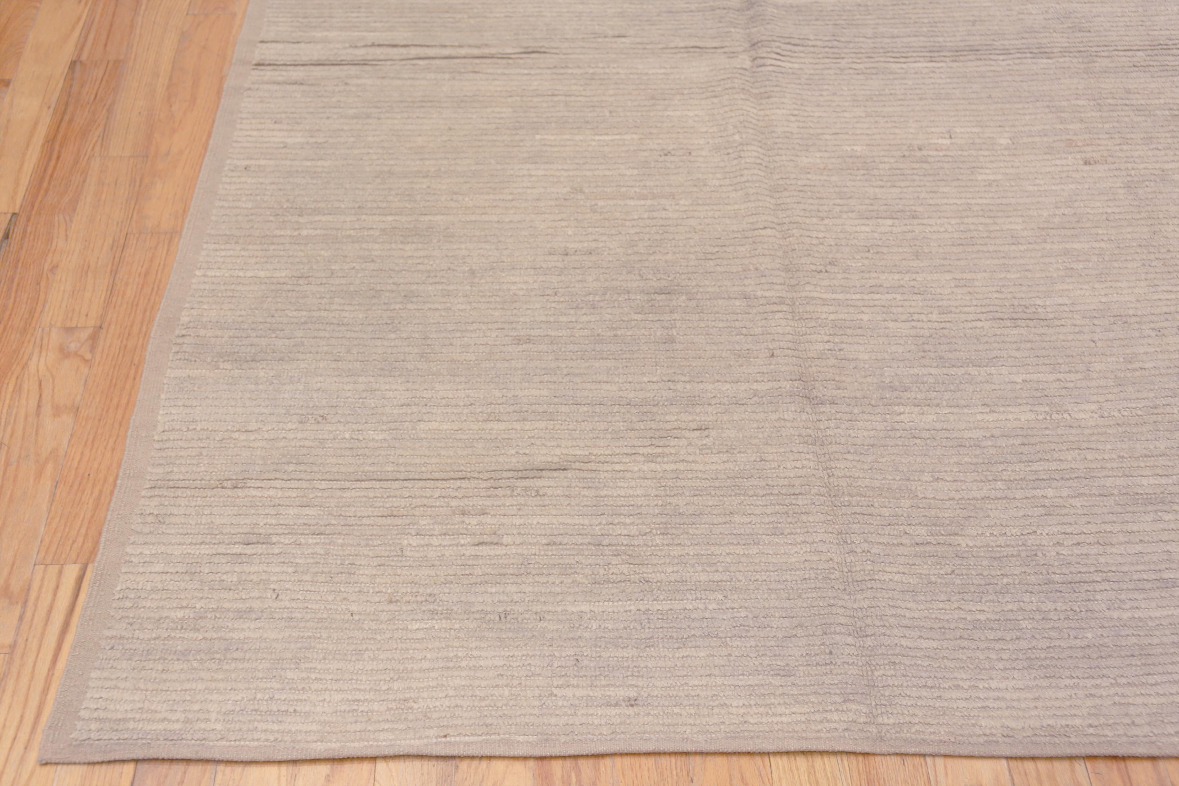 Wool Nazmiyal Collection Elegant Solid Abstract Cream Color Modern Rug 8'11