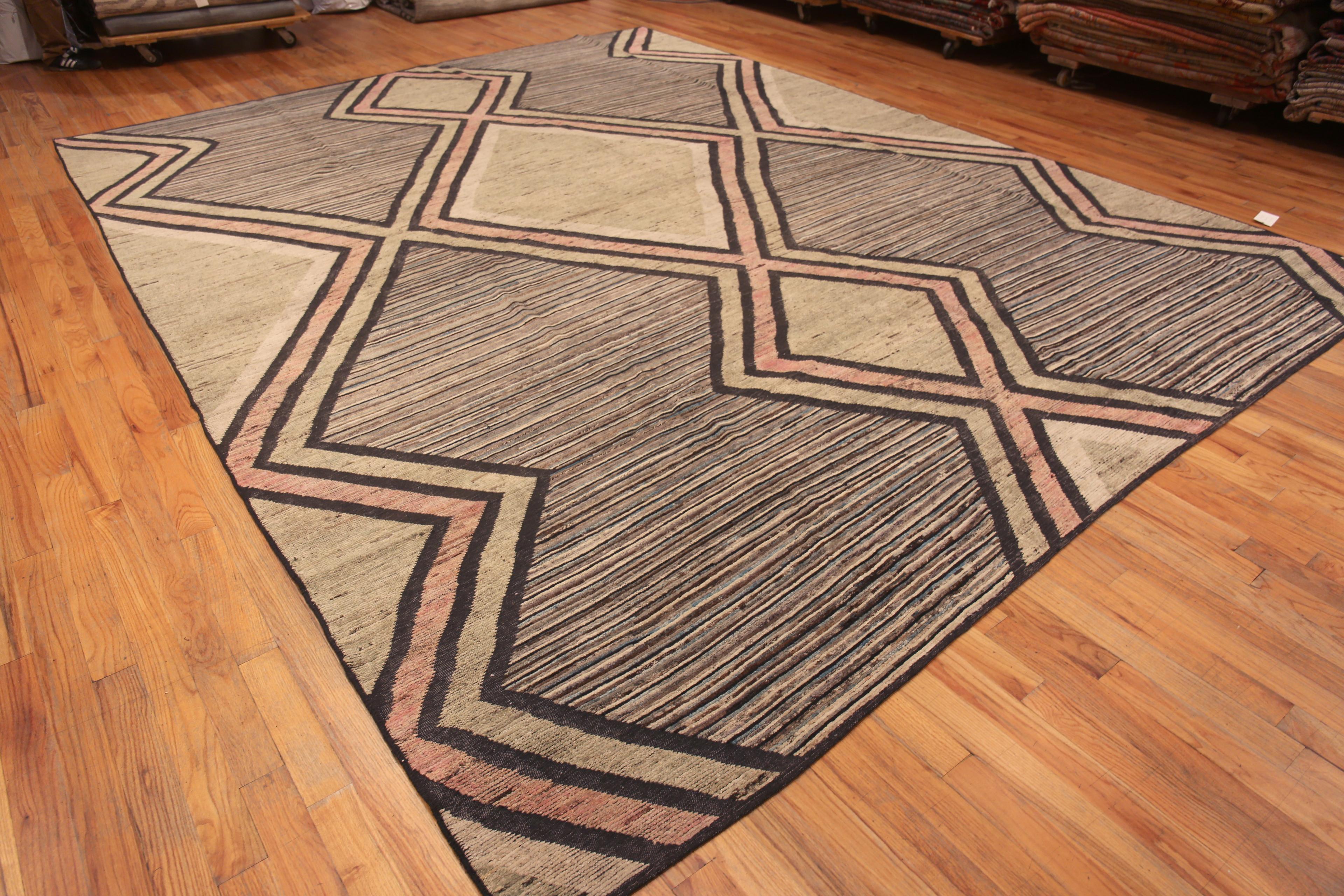 Central Asian Nazmiyal Collection Eye-Catching Large Geometric Modern Area Rug 12' x 15'3
