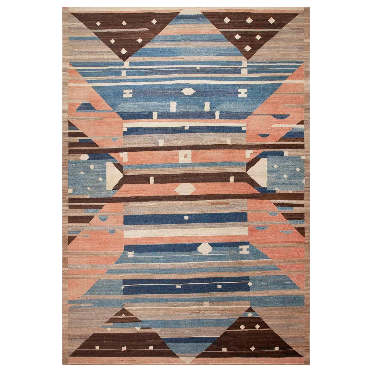 Nazmiyal Collection Flatweave Mid Century Modern Design Kilim Rug 13'2" x 19'
