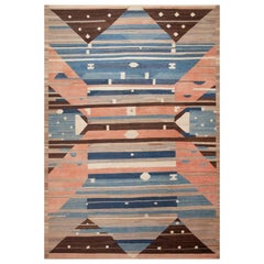 Nazmiyal Collection Alfombra Kilim de Tejido Plano de Diseño Moderno de Mediano Siglo 13'2" x 19'