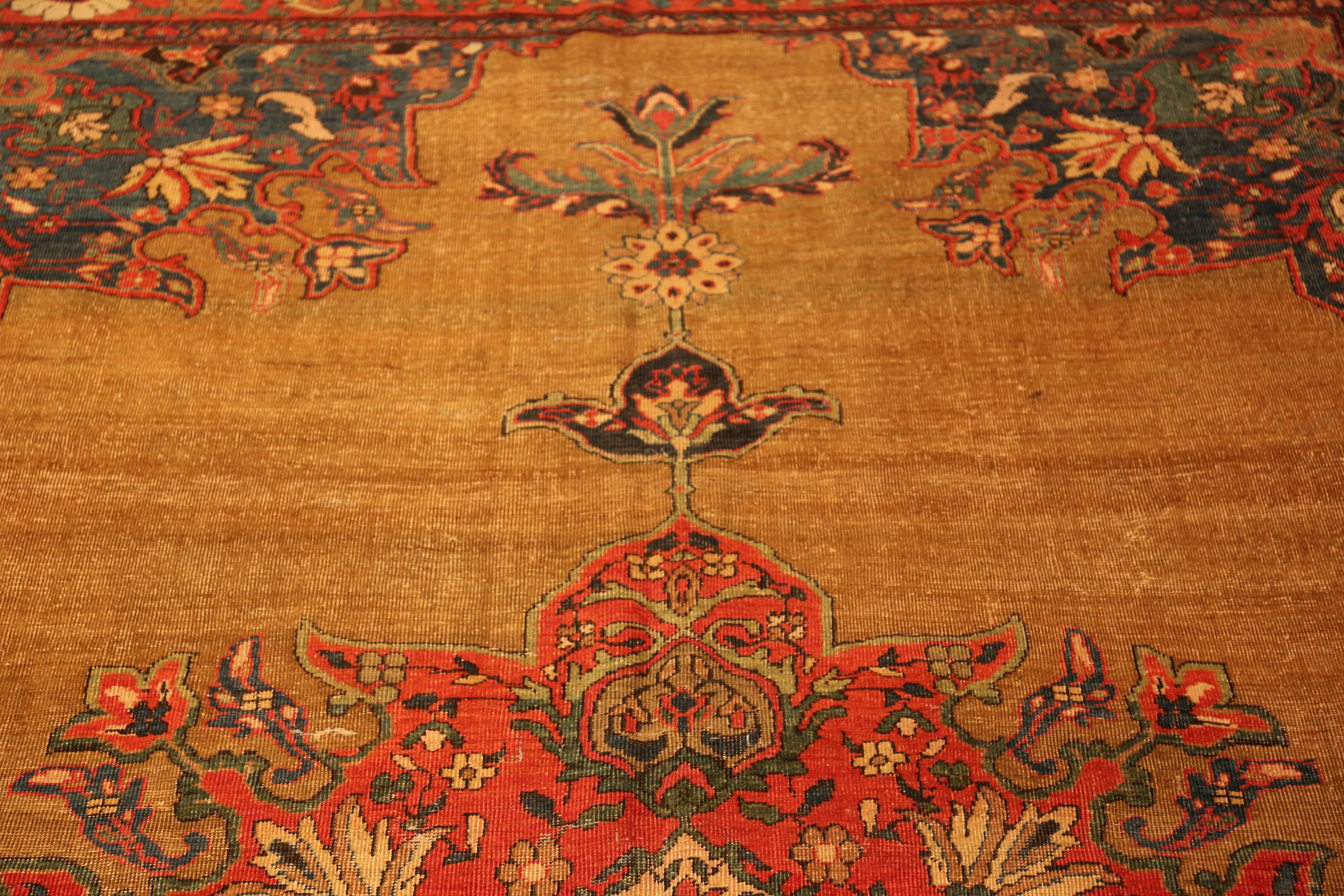  Floraler persischer Sultanabad-Teppich, Herkunftsland: Persien, Circa-Datum: 1900