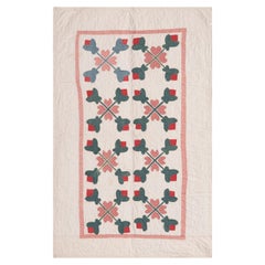 Nazmiyal Collection Folk Art Antique American Quilt Textile 2' 1" x 3' 3"