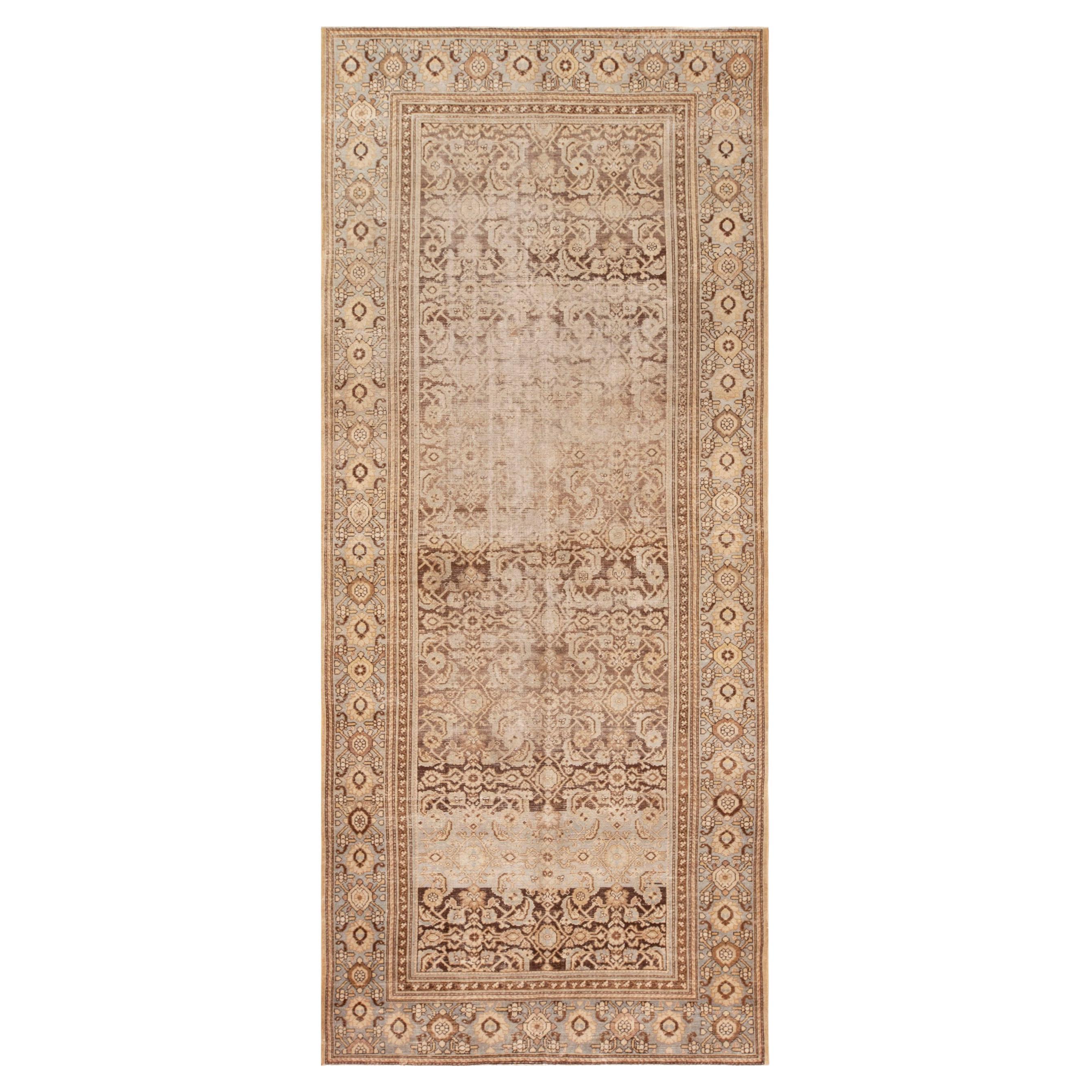 Nazmiyal Collection Gallery Size Antique Persian Malayer Rug 6 ft 8 in x 16 ft For Sale