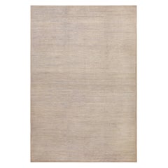 Tappeto moderno minimalista Nazmiyal Collection dai toni delicati. 9 ft 6 in x 13 ft 10 in