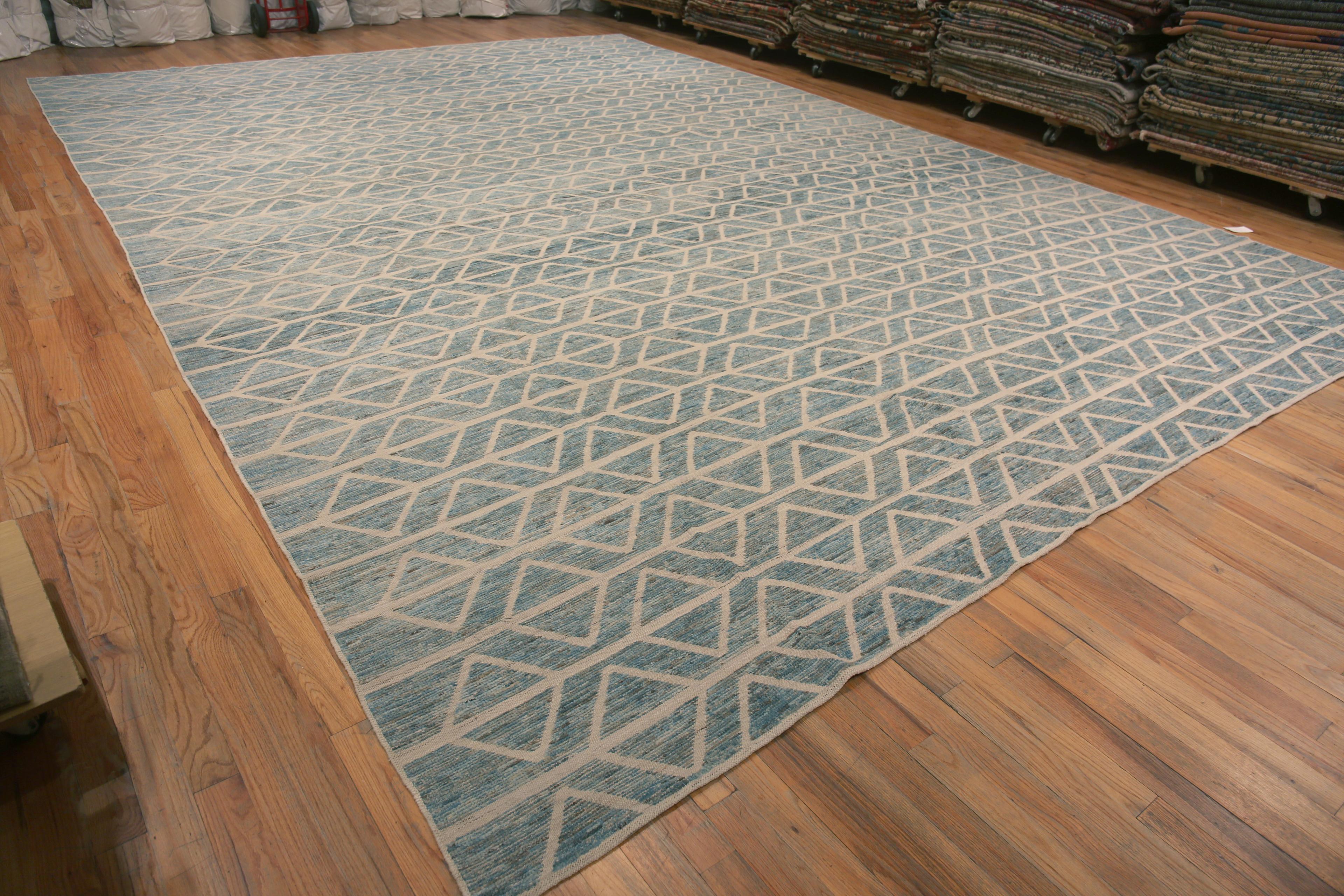 Nazmiyal Kollektion Geometrischer übergroßer moderner Teppich in Übergröße 15'5