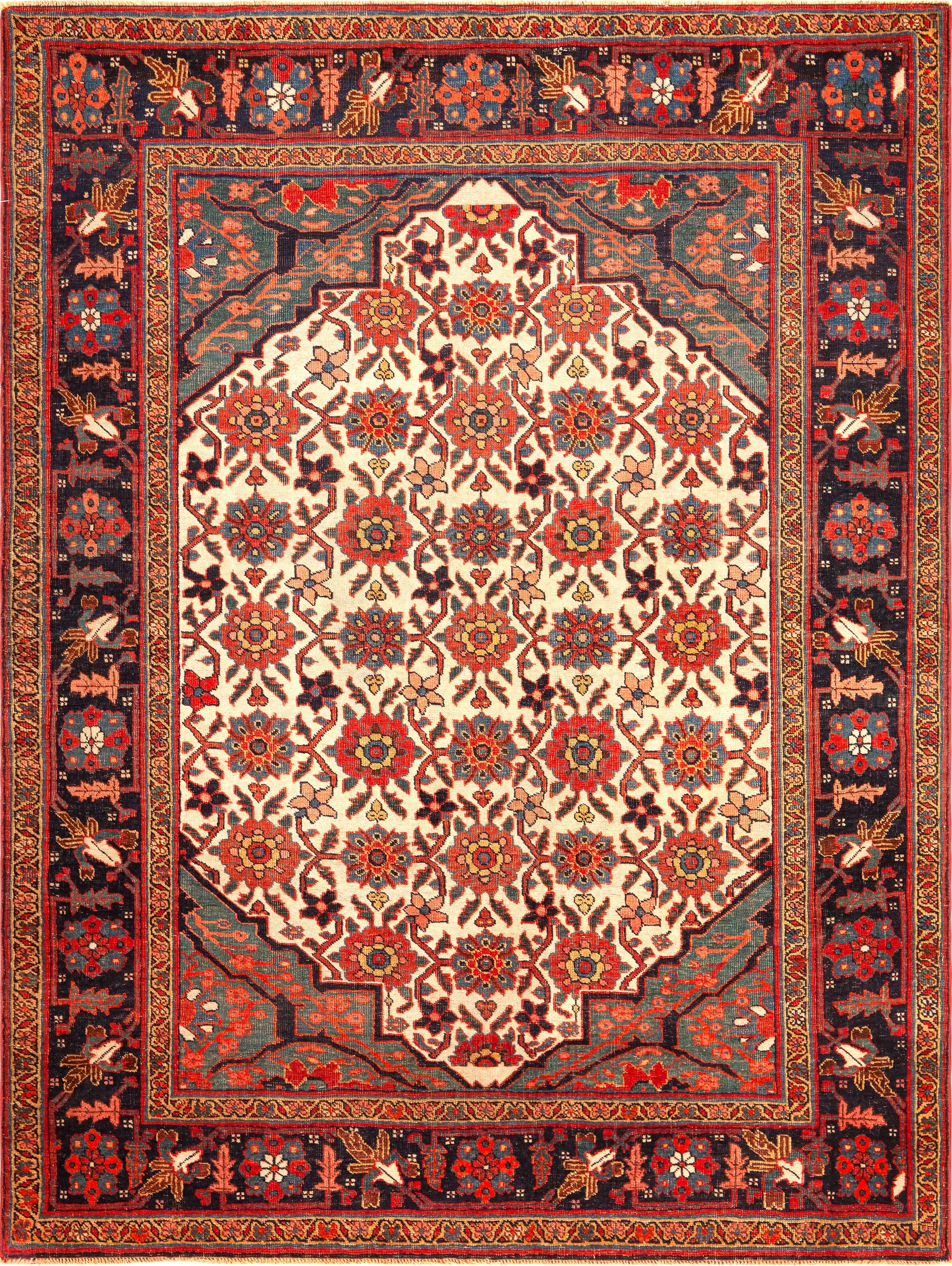 Persiano Tappeto persiano Bidjar della Collection'S Geometric Design 4 ft 8 in x 6 ft 4 in in vendita