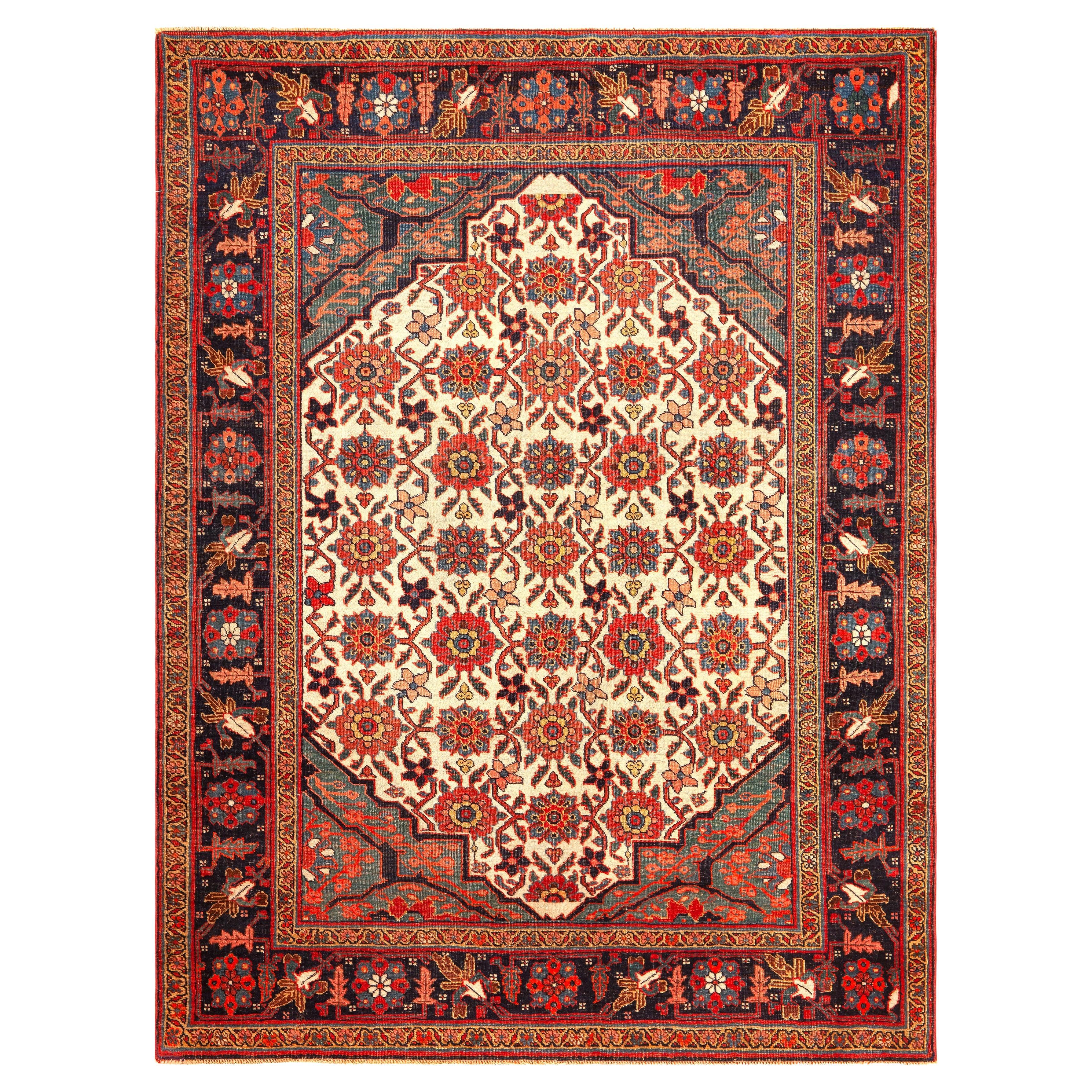 Tappeto persiano Bidjar della Collection'S Geometric Design 4 ft 8 in x 6 ft 4 in in vendita