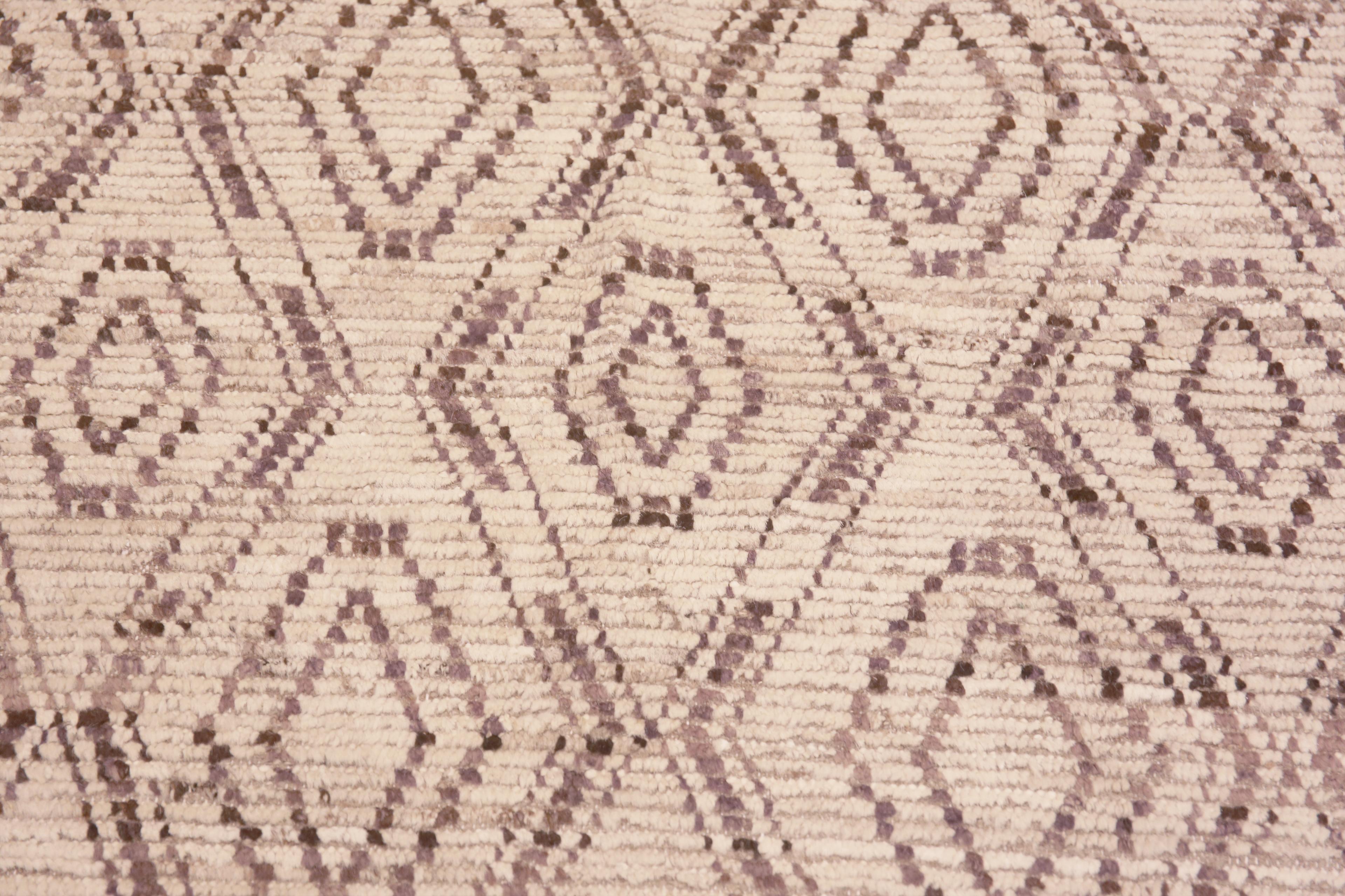 Wool Nazmiyal Collection Geometric Lozenge Design Modern Chic Rug 12' x 14'11