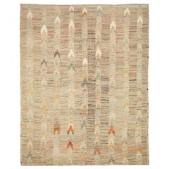 Nazmiyal Collection Geometric Modern Distressed Rug. 12 ft 8 in x 15 ft 10 in 