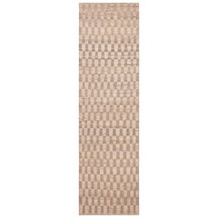 Collection'S Tappeto Geometrico Moderno a Pile Alto e Basso in Lana 3'6" x 12"