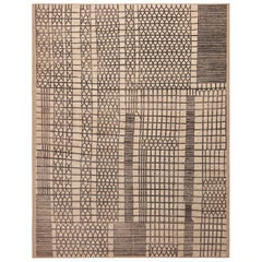 Alfombra moderna geométrica Nazmiyal Collection. 9 pies 5 pulgadas x 11 pies 10 pulgadas