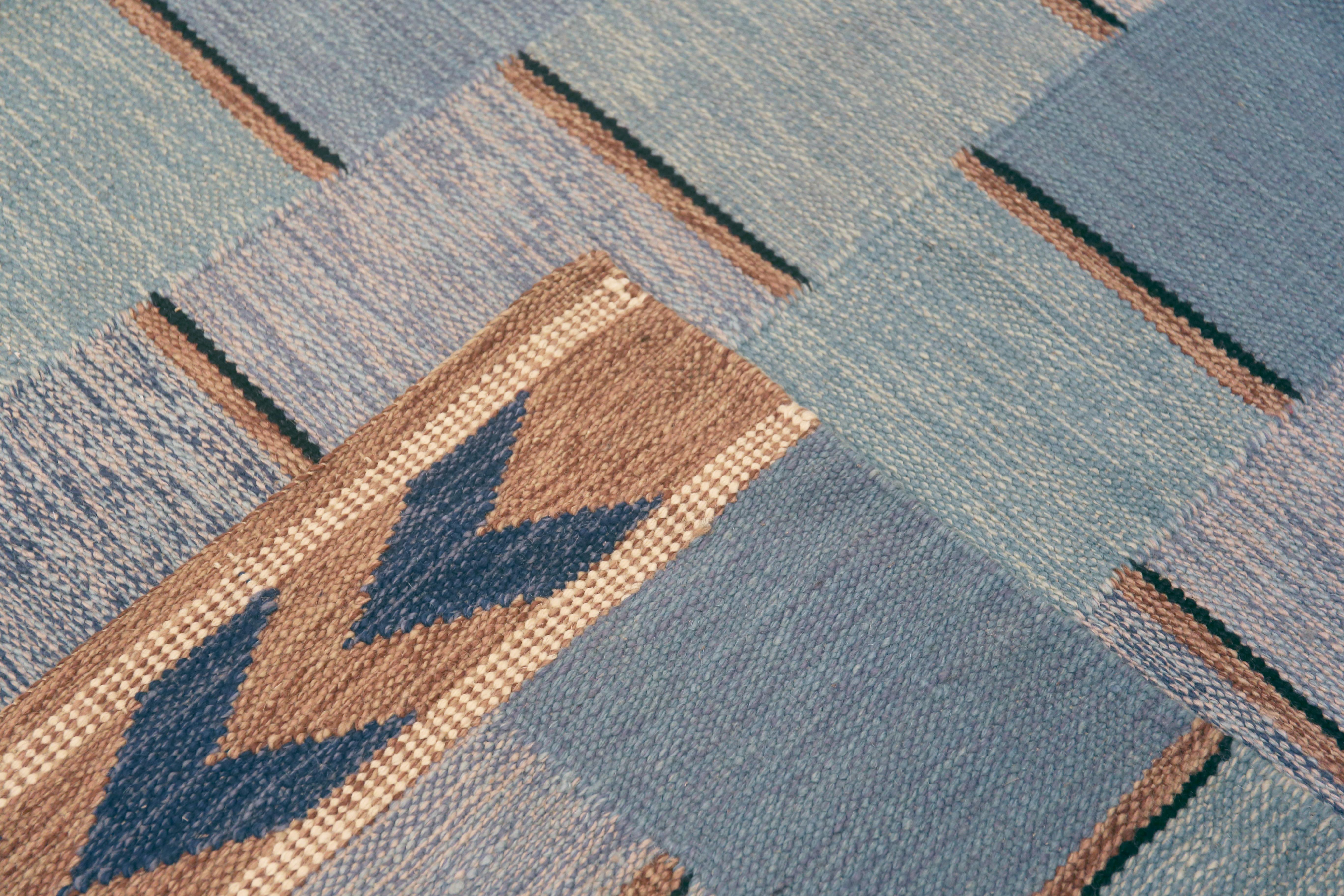 Nazmiyal Kollektion Geometrischer moderner schwedischer flachgewebter Teppich in schwedischem Design 10' x 14'2