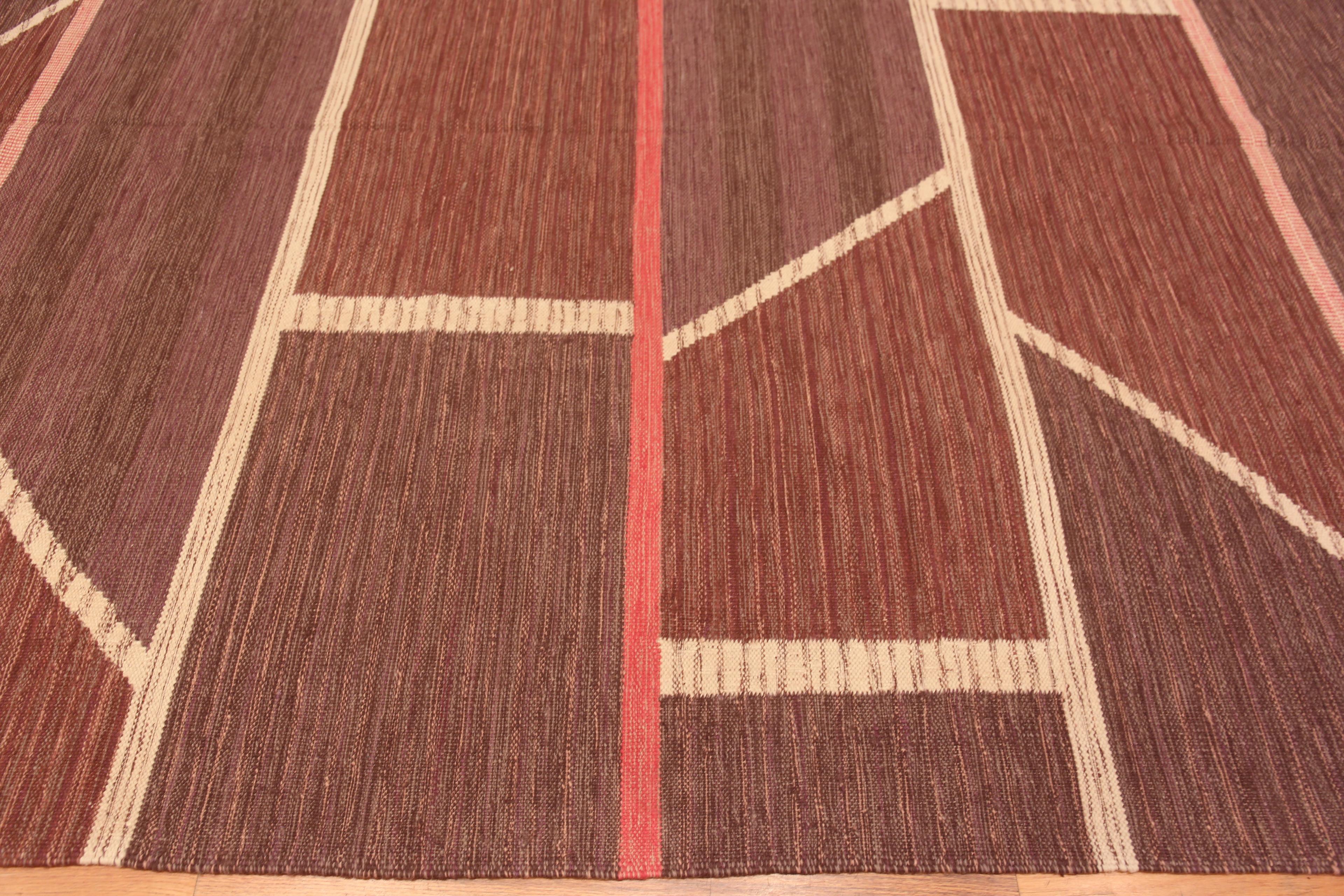 Laine Collection Nazmiyal, tapis suédois moderne et géométrique tissé à plat 8'11