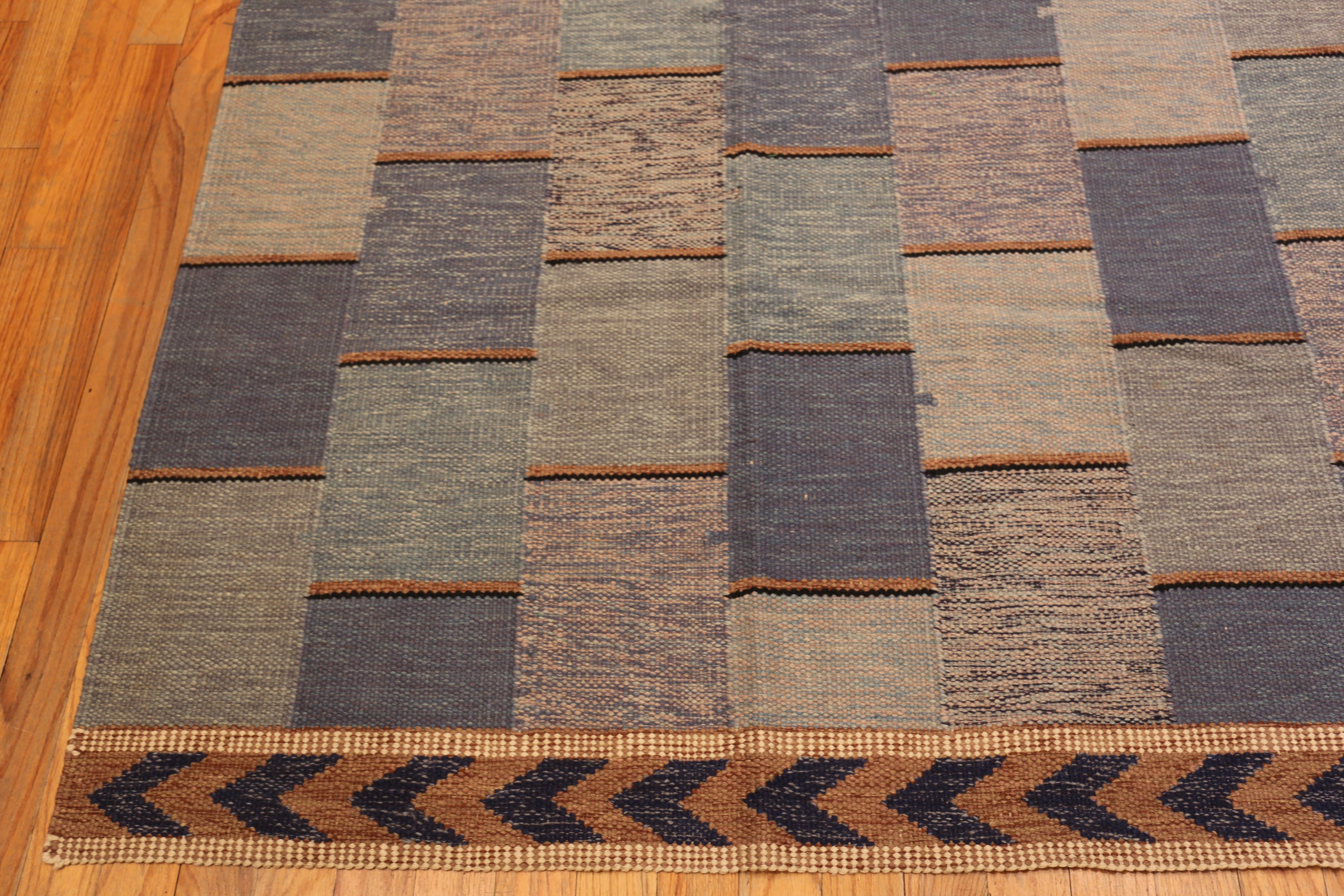 Centroasiatico Nazmiyal Collection Rug Geometrico Moderno Svedese Kilim 10 ft 1 in x 14 ft 2 in in vendita