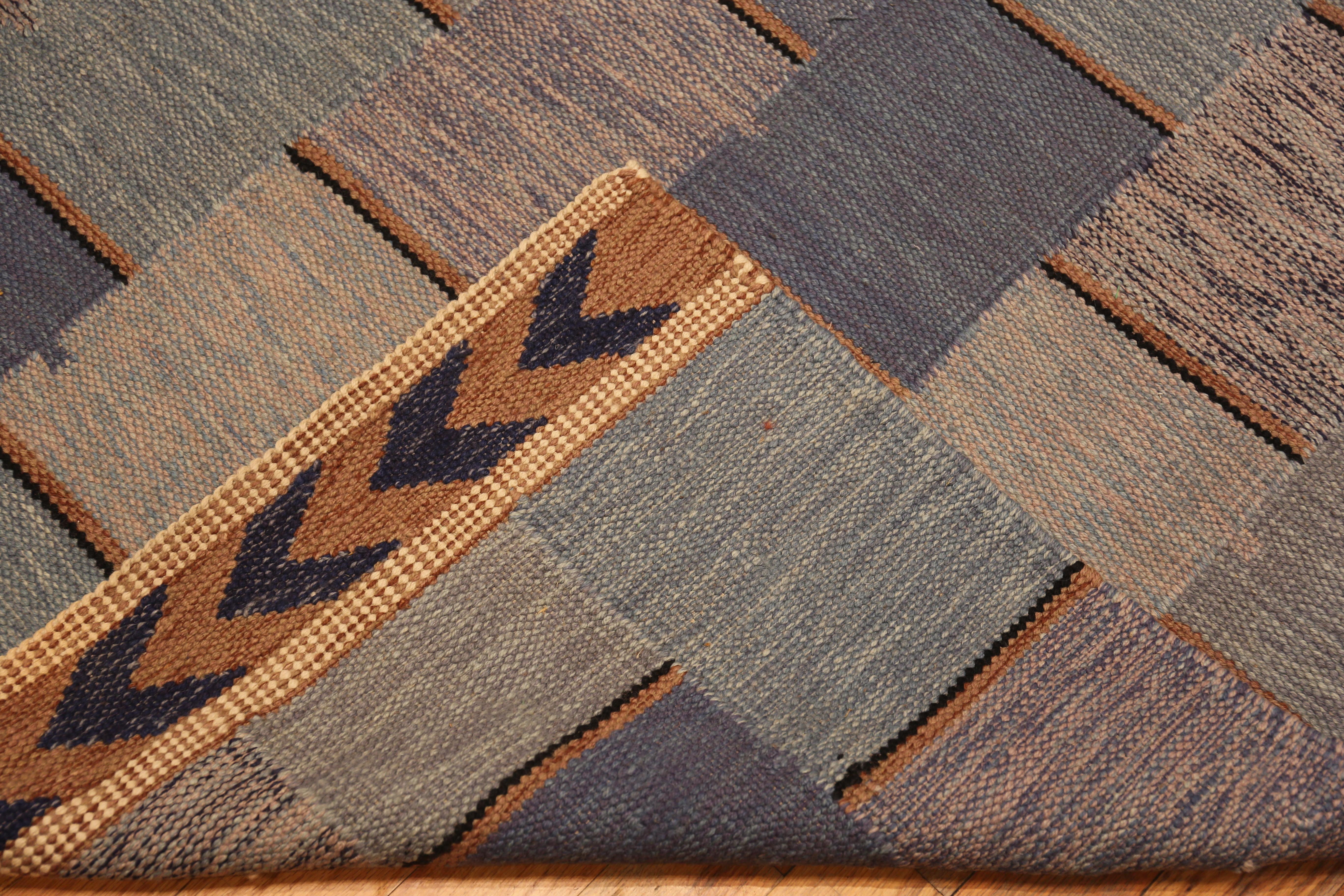 Nazmiyal Collection Rug Geometrico Moderno Svedese Kilim 10 ft 1 in x 14 ft 2 in in vendita 1