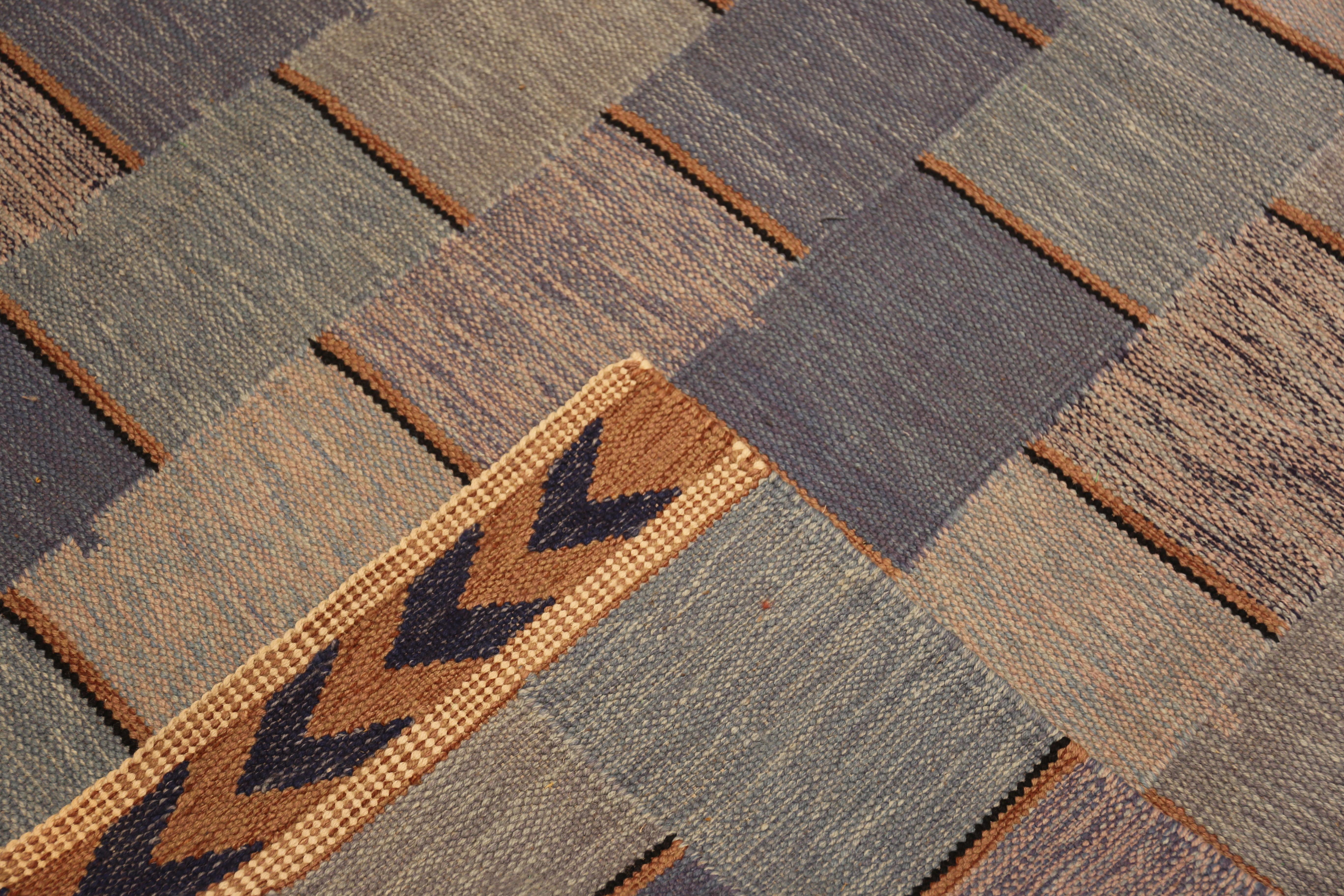 Nazmiyal Collection Rug Geometrico Moderno Svedese Kilim 10 ft 1 in x 14 ft 2 in in vendita 2