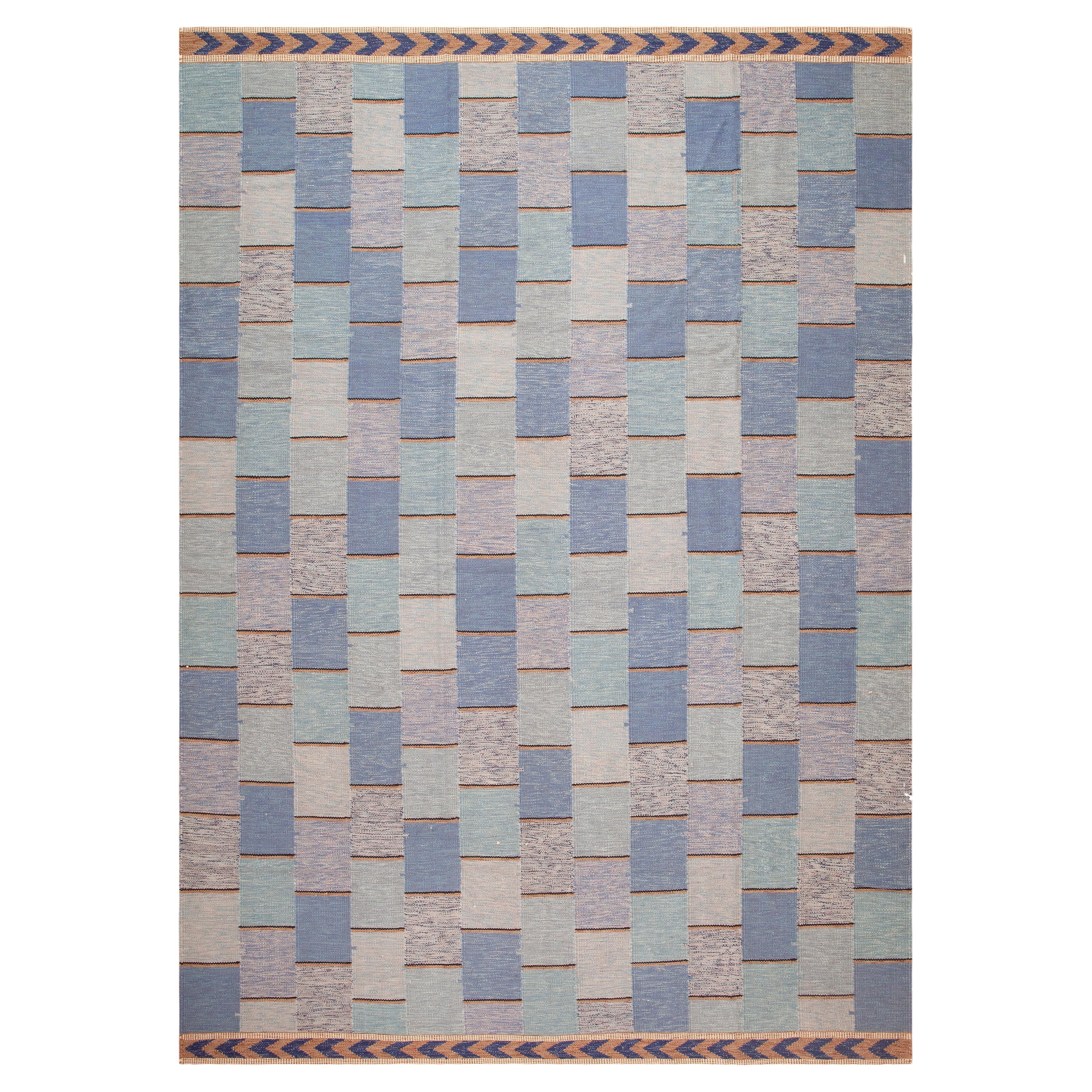 Nazmiyal Collection Rug Geometrico Moderno Svedese Kilim 10 ft 1 in x 14 ft 2 in