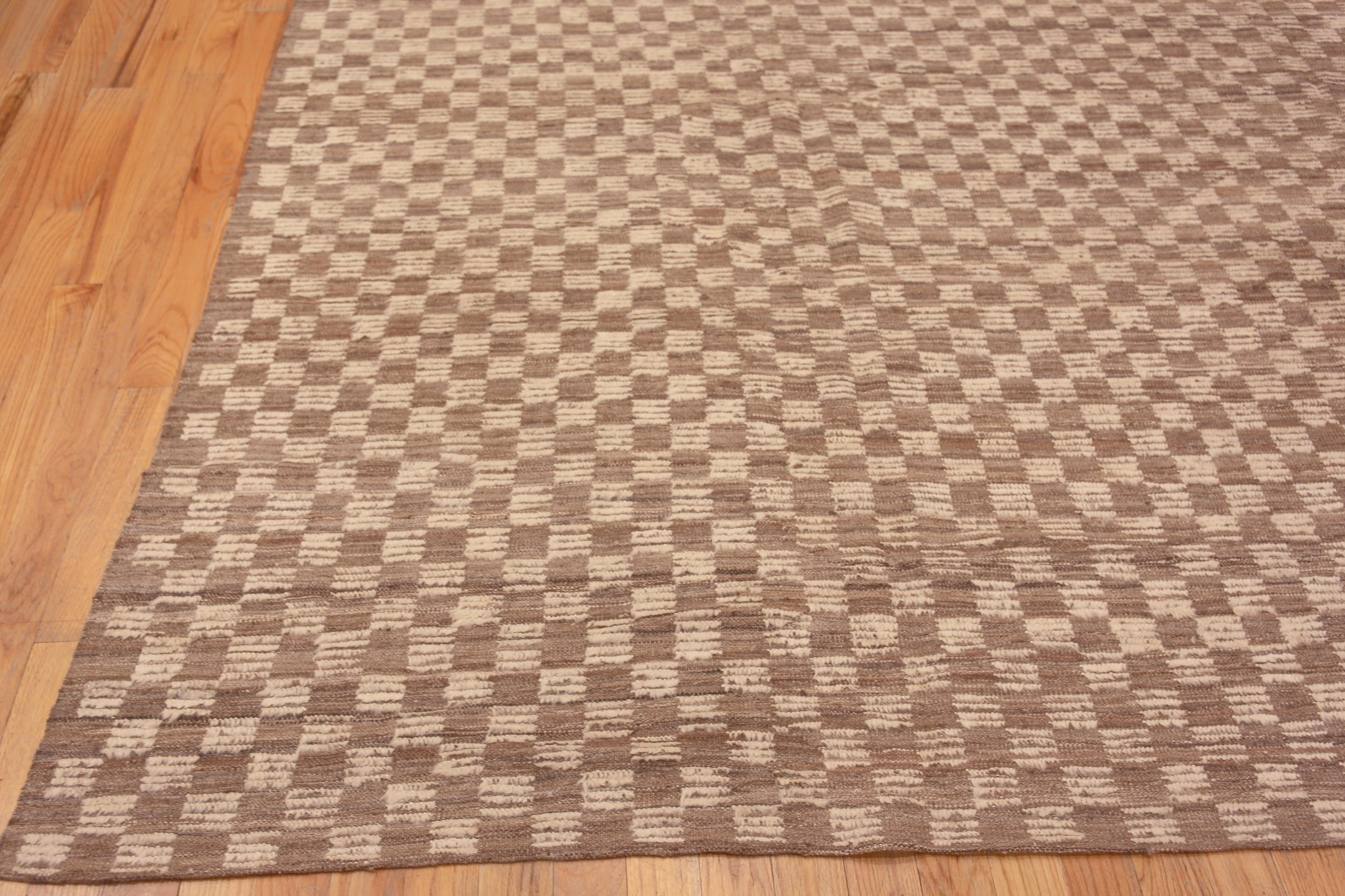 Noué à la main Tapis de grande taille à motifs géométriques de la collection Nazmiyal, 12' x 15' en vente