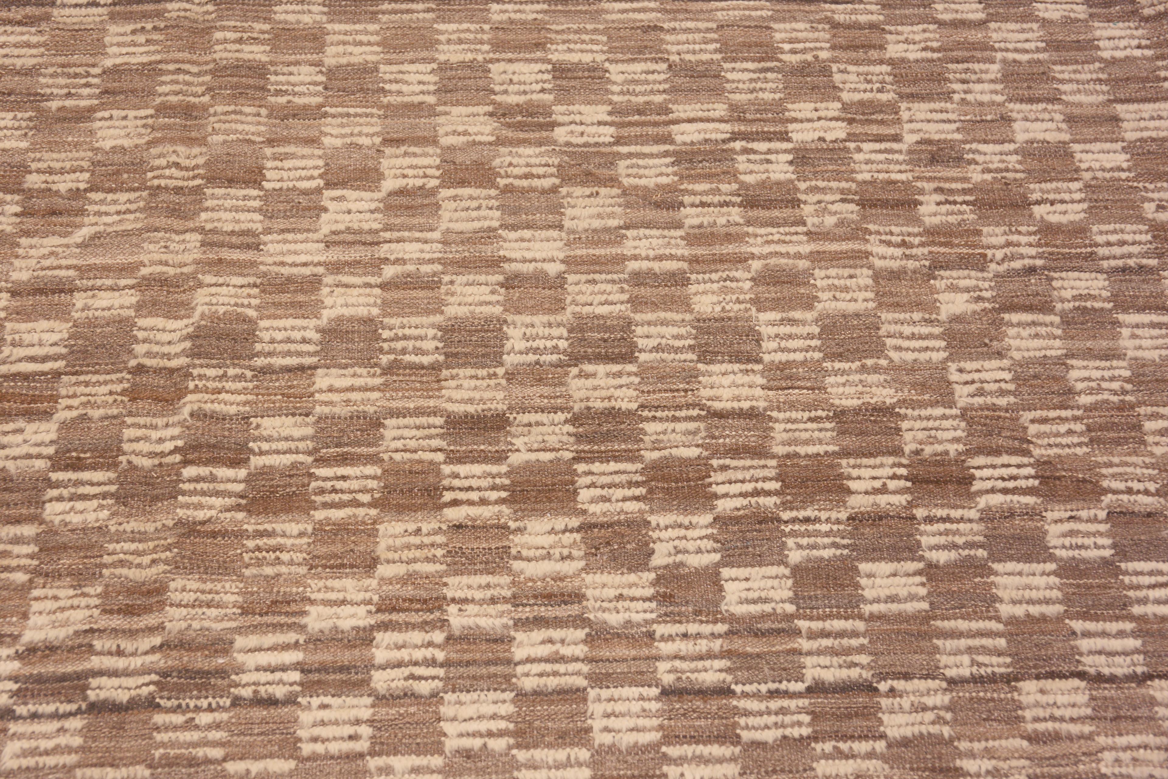 Nazmiyal Kollektion Moderner großer Teppich in Großformat 12' x 15' mit geometrischem Muster (Wolle) im Angebot