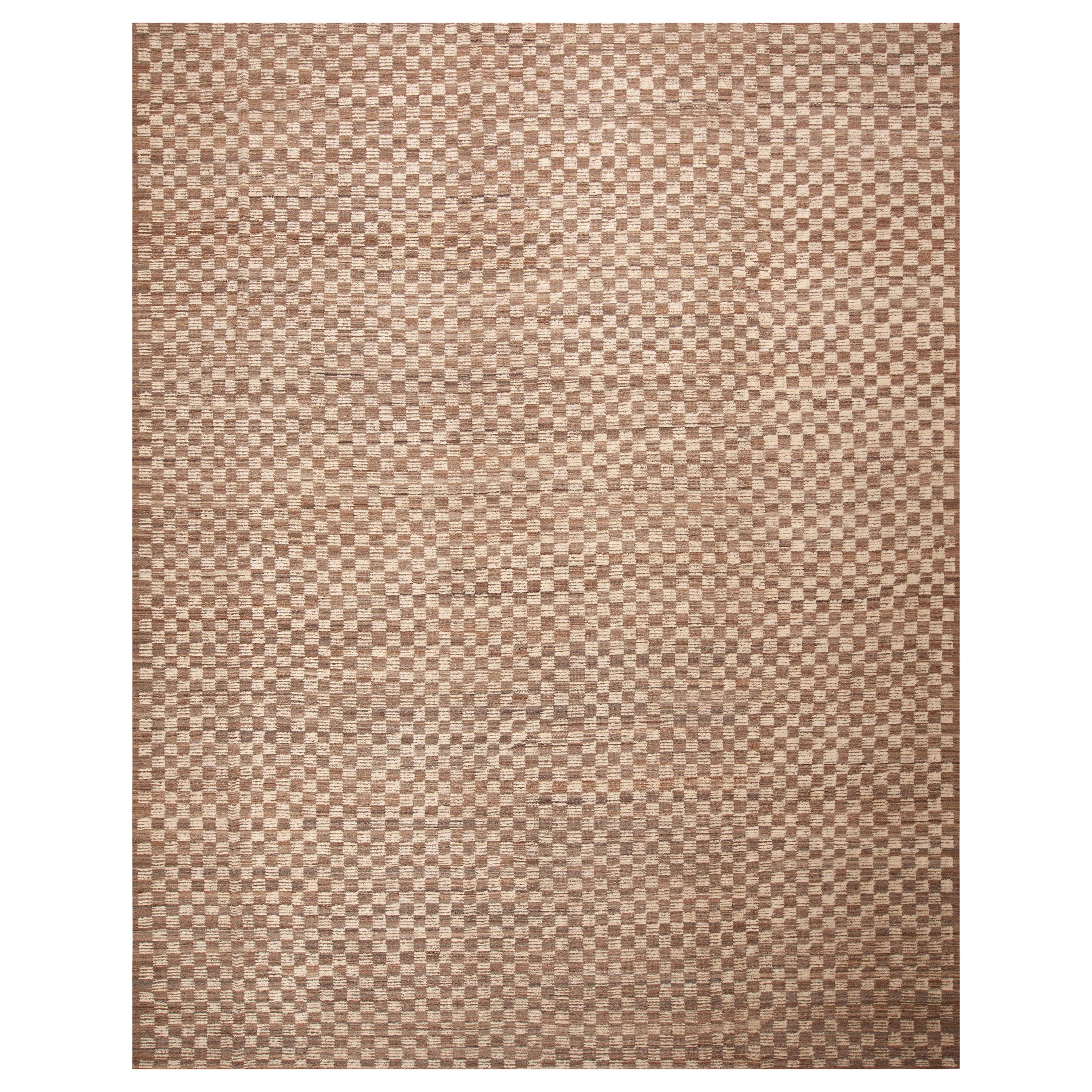 Tappeto per l'area moderna di grandi dimensioni Nazmiyal Collection con motivo geometrico 12' x 15'
