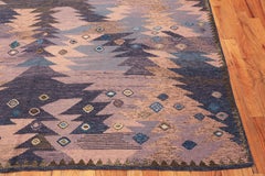 Nazmiyal Collection Geometric Swedish Modern Kilim Rug 8 ft 5 in x 10 ft 6 in