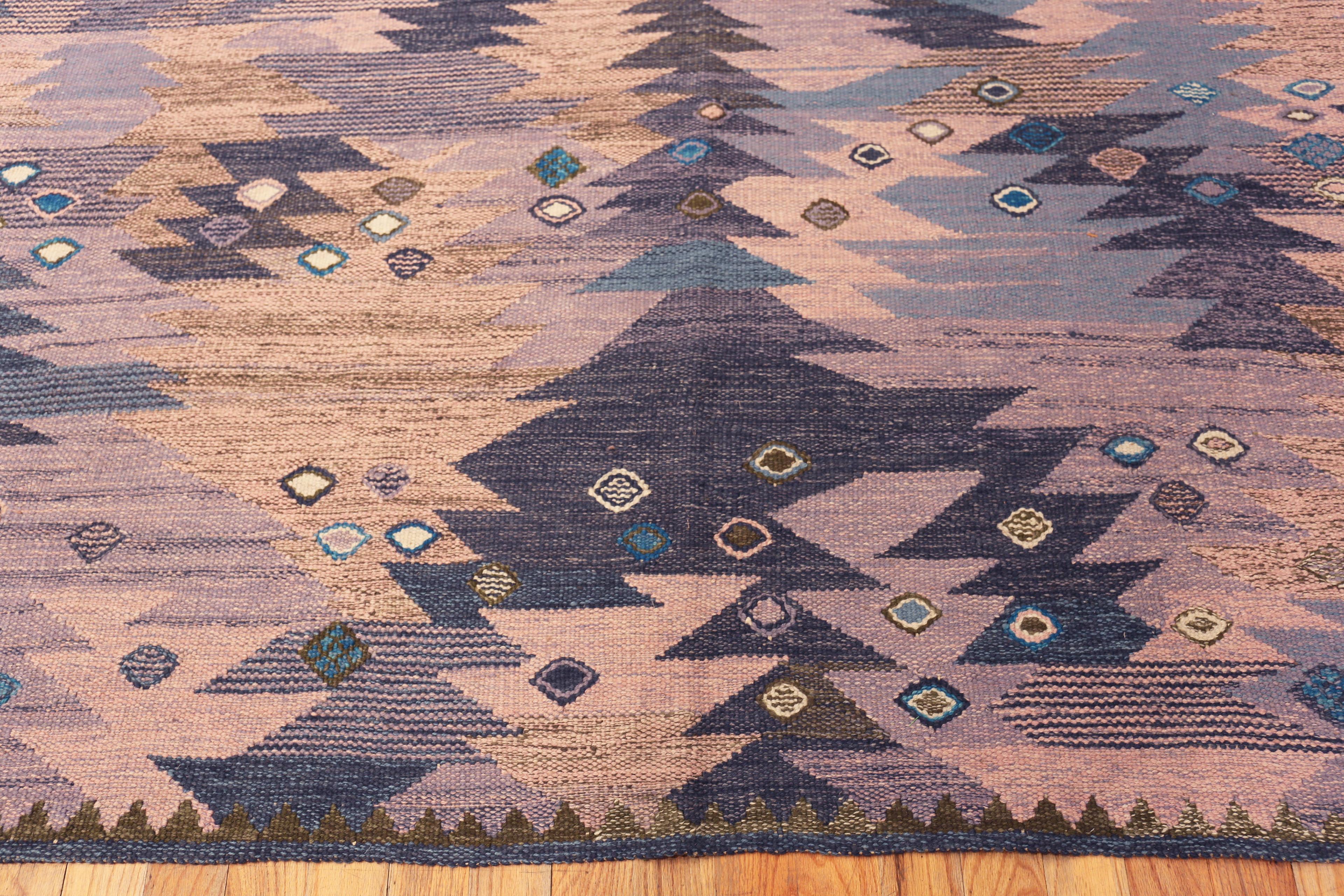 Nazmiyal Collection Tappeto Kilim moderno svedese geometrico 8 ft 5 in x 10 ft 6 in in vendita 1