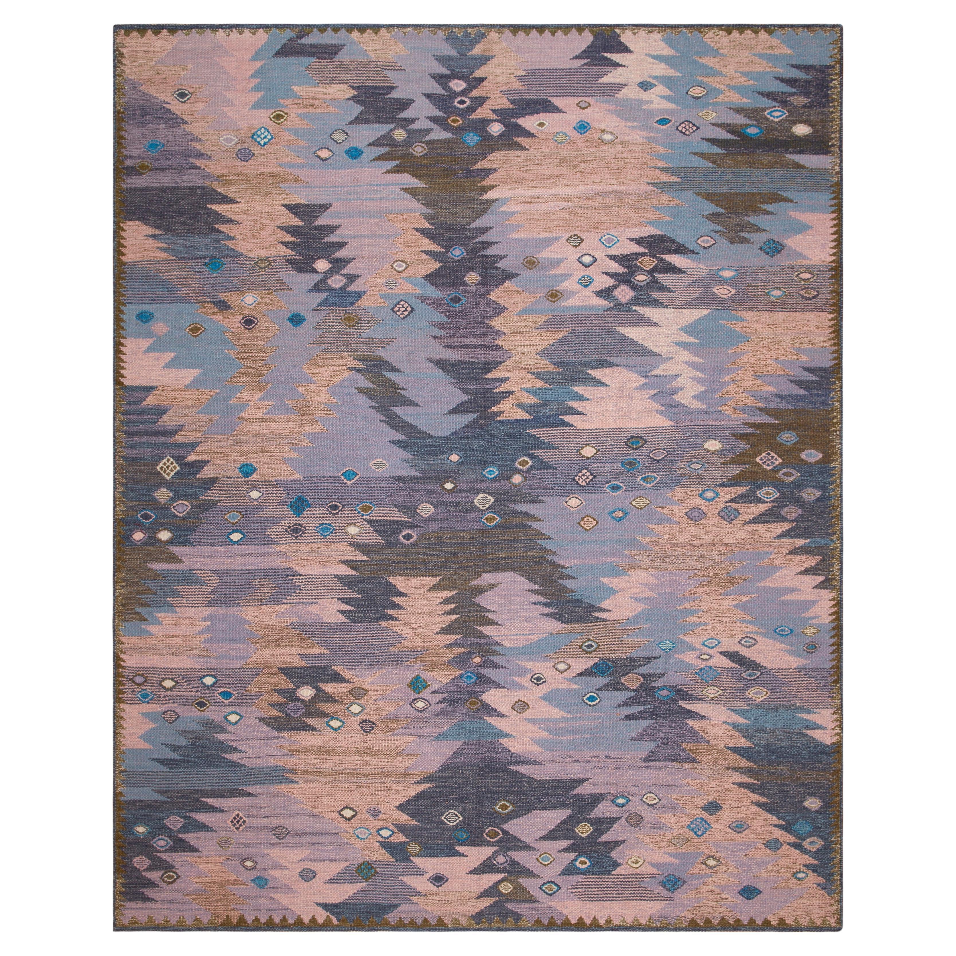Nazmiyal Collection Tappeto Kilim moderno svedese geometrico 8 ft 5 in x 10 ft 6 in
