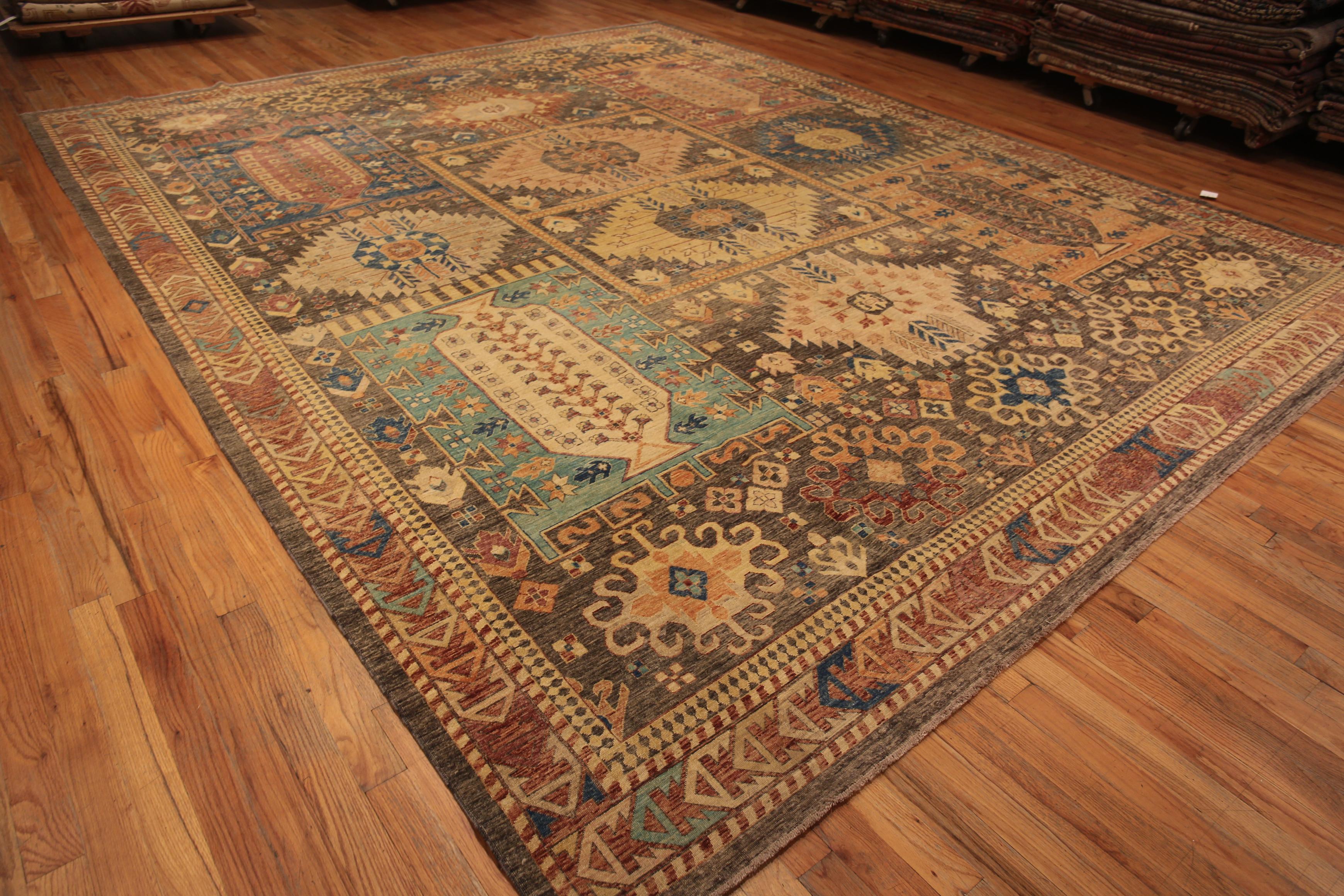 A Beautiful Contemporary Geometric Tribal Design Modern Rustic Area Rug, Country of origin: Central Asia, Circa date: Modern Rugs