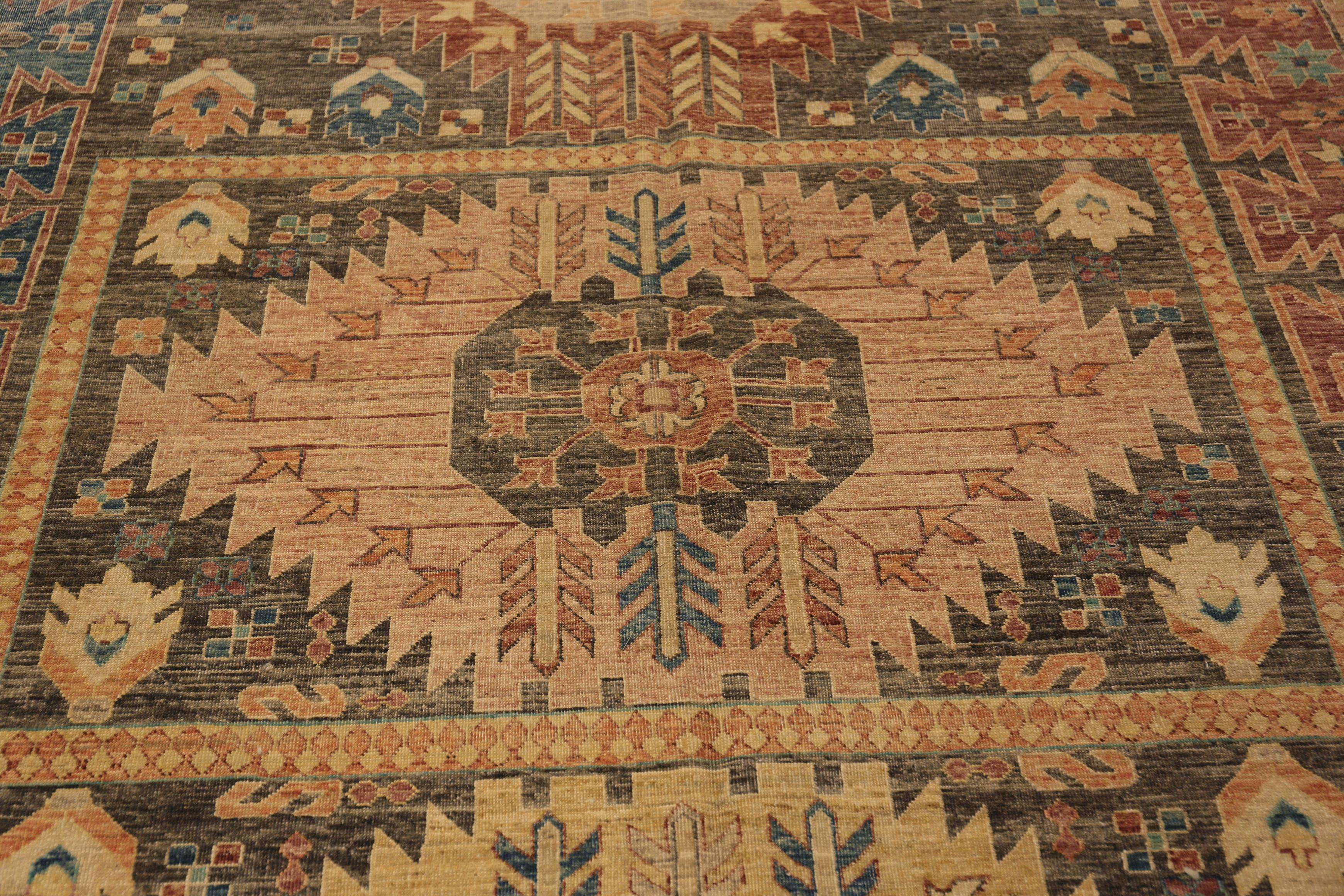 Tribal Collection Nazmiyal Design tribal géométrique moderne Tapis rustique 13'4