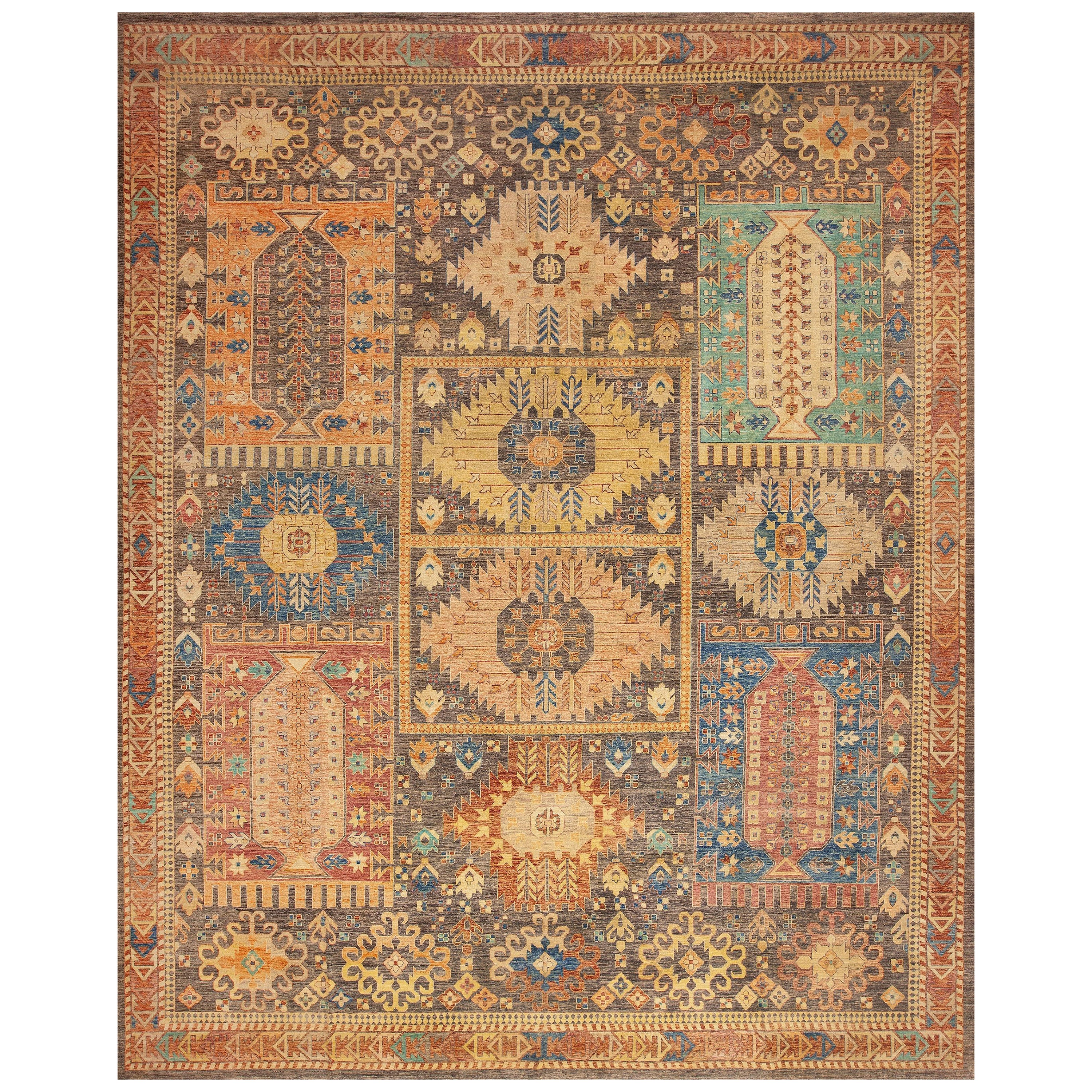 Tappeto Area Nazmiyal Collection Geometric Tribal Design Modern Rustic 13'4" x 16'3"