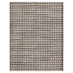 Nazmiyal Kollektion Geometrischer moderner Teppich mit Zickzack-Motiv 10' x 12'7"