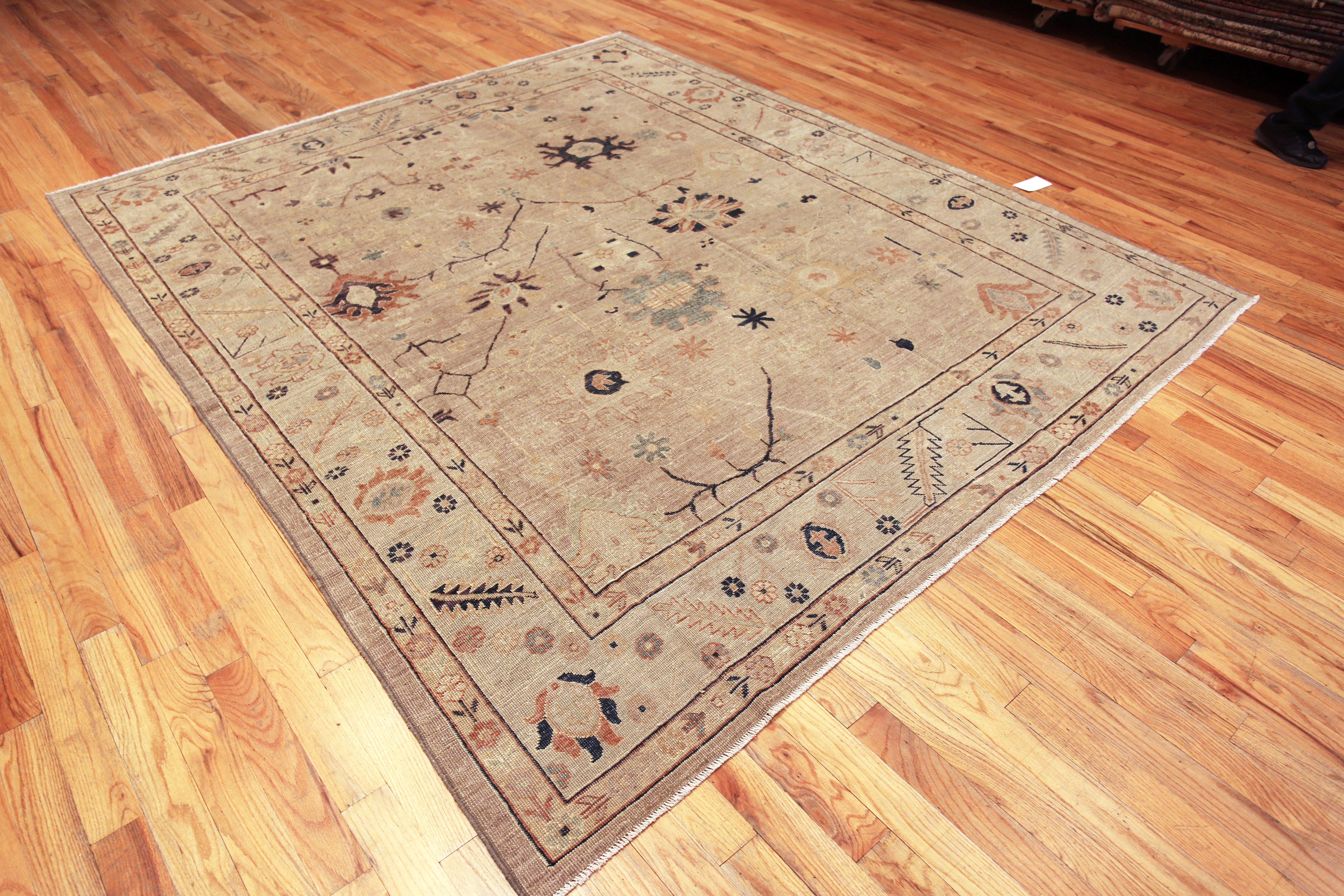 Gorgeous Modern Contemporary Turkish Oushak Design Floral Area Rug, Country of Origin: Central Asia, Circa Date: Modern Rug