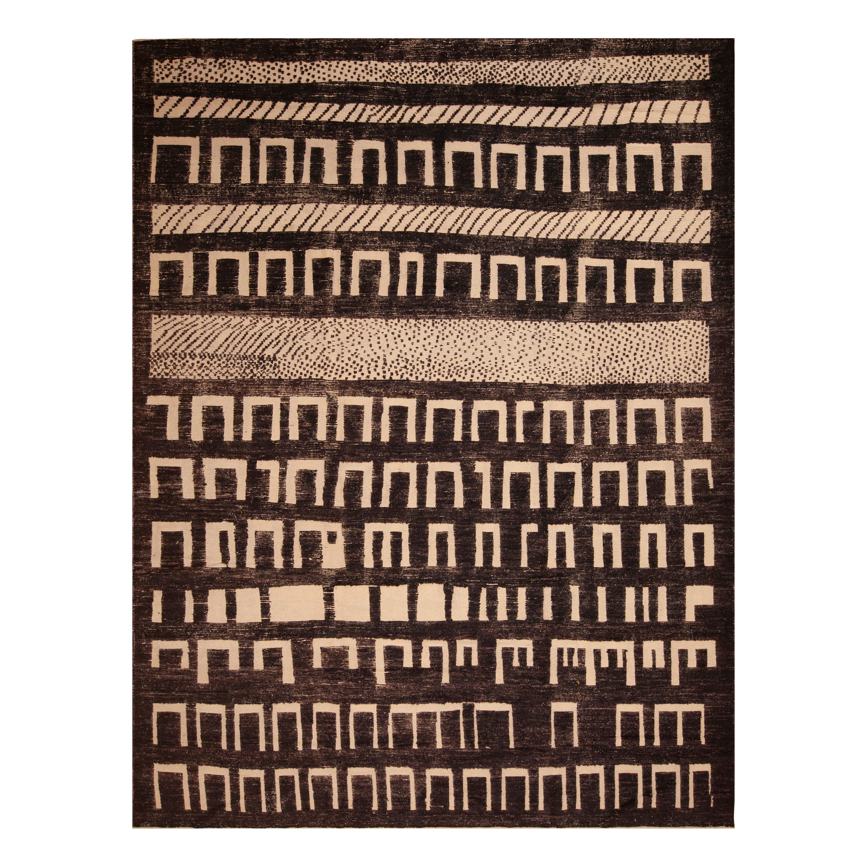Tappeto moderno geometrico Tribale Primitivo della Collection'S Nazmiyal 10'3" x 13'8"