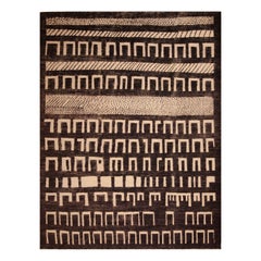 Tappeto moderno geometrico Tribale Primitivo della Collection'S Nazmiyal 10'3" x 13'8"