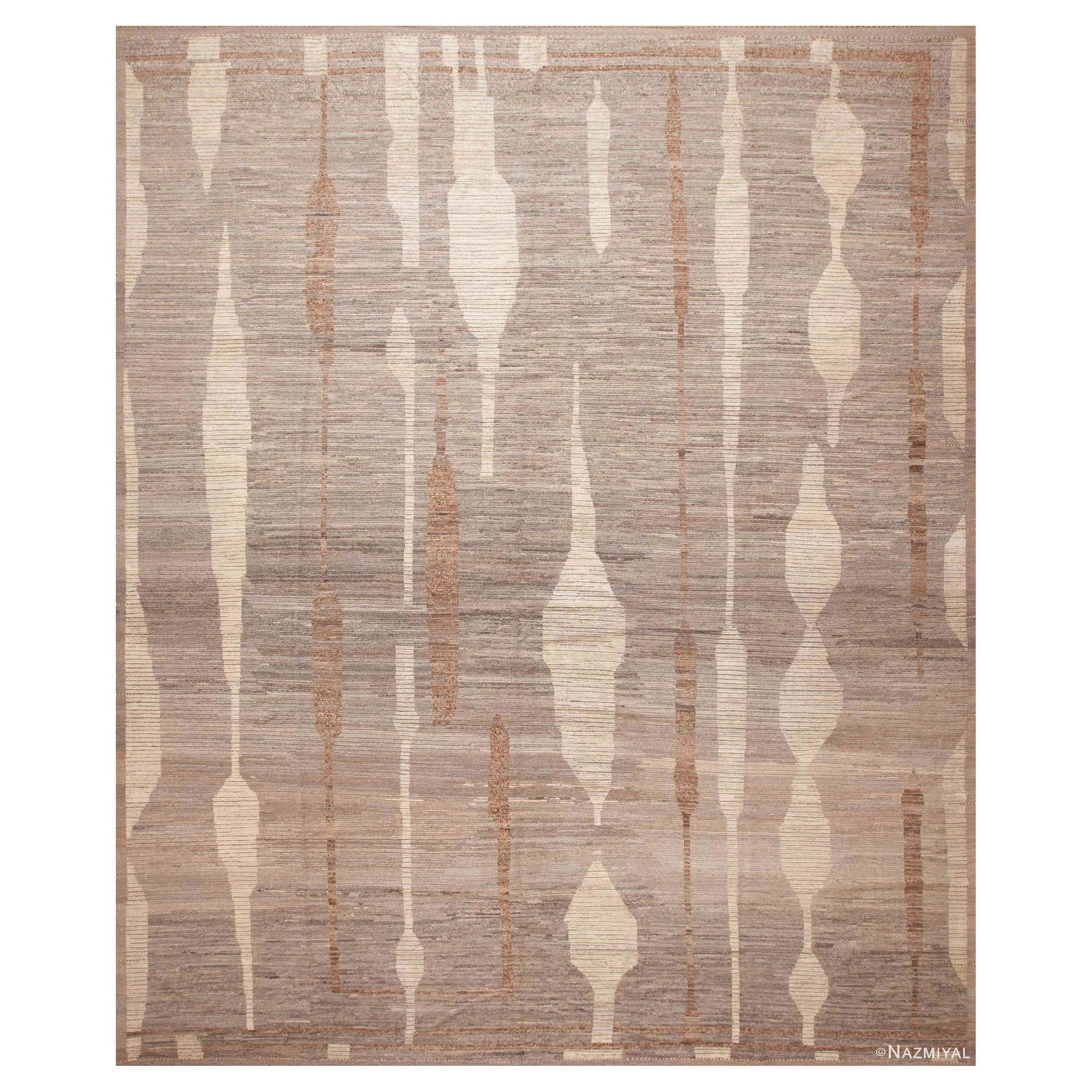Nazmiyal Kollektion Grauer moderner Teppich im Stammesdesign 13' x 15'9" in Farbe Allover im Angebot