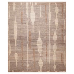 Nazmiyal Collection Alfombra de color gris con diseño tribal allover moderno 13' x 15'9