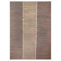 Nazmiyal Collection Grigio Moderno Tappeto Geometrico a Tessuto Piatto & Kilim 13'3" x 19'1"