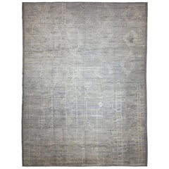 Nazmiyal Collection Grey Modern Moroccan Style Rug 10 ft 4 in x 13 ft 6 in