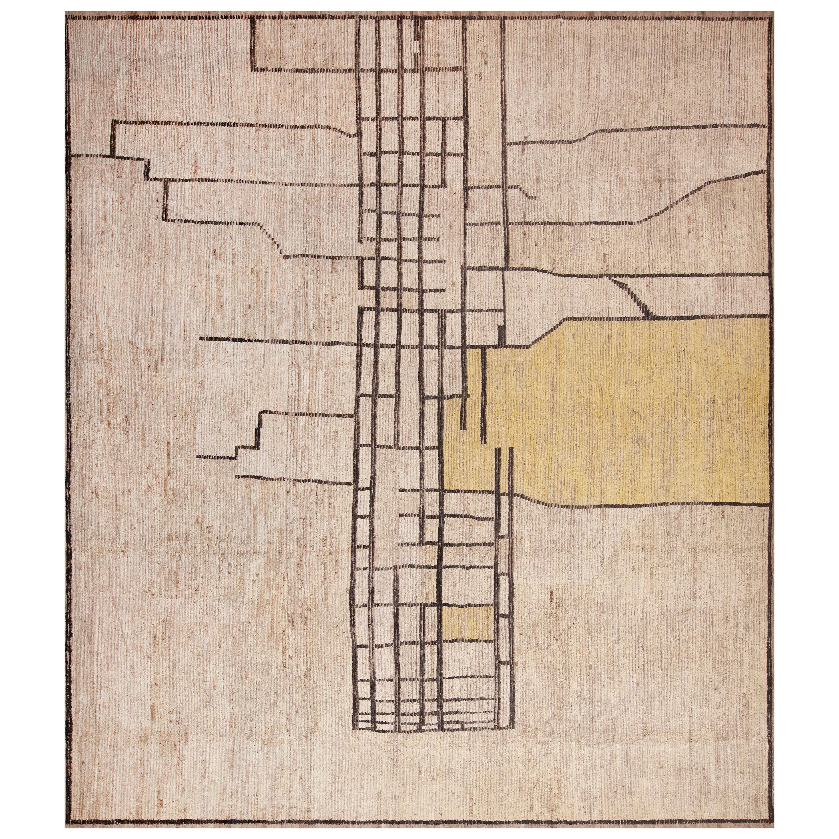 Nazmiyal Collection Handmade Modern Tribal Wool Pile Area Rug 11'11" x 14'