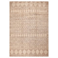 Nazmiyal Collection Tappeto Tribale Geometrico Moderno fatto a mano di dimensioni 10' x 14'