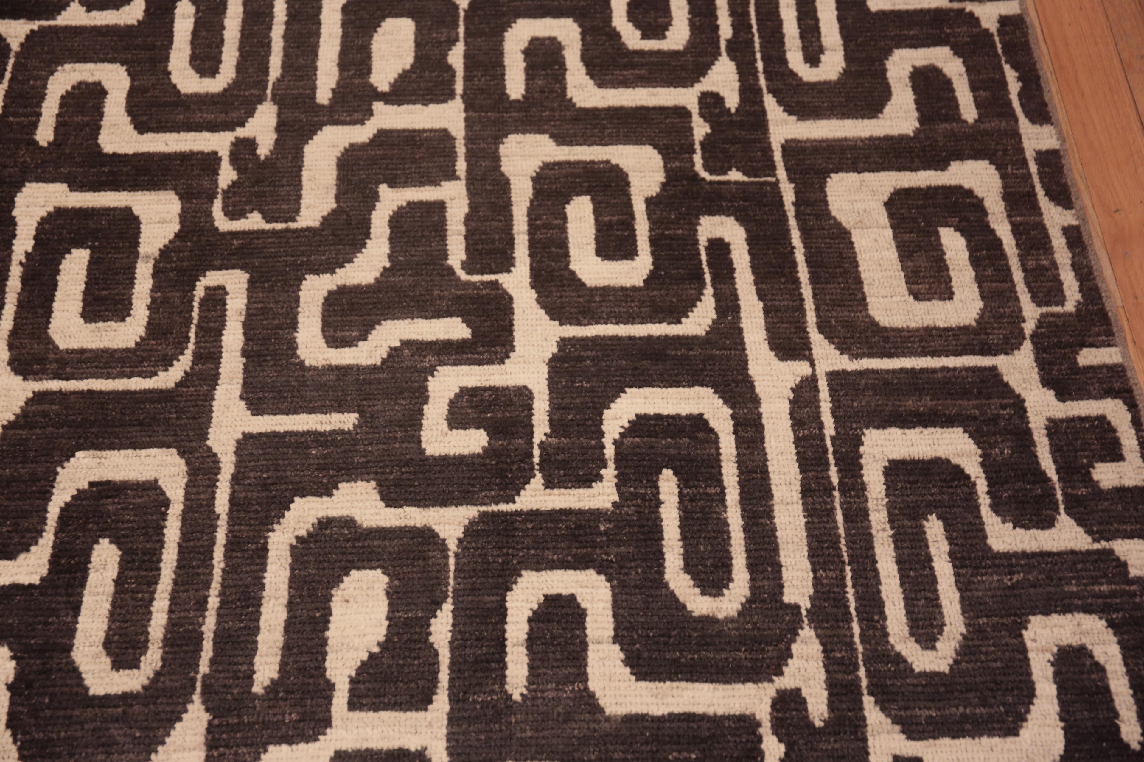 Centrasiatique Collection Nazmiyal de style Hollywood Regency Taille de tapis moderne 4'2