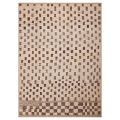 Collection'S Avorio Crema Tappeto moderno con motivo geometrico tribale 8'9" x 12'2"