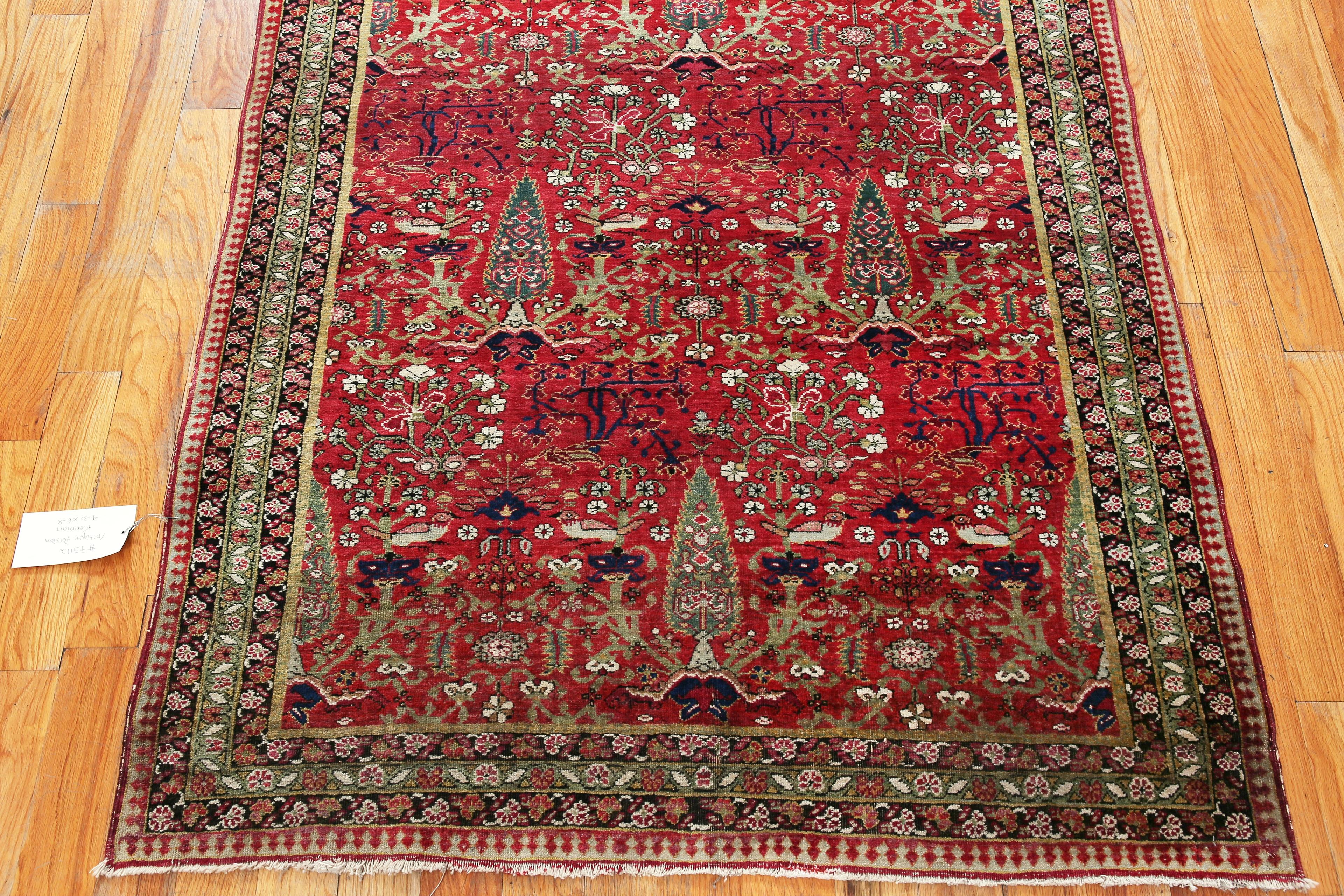 Antique Kerman Cypress Tree Design Rug, Country of origin: Persia, Circa date: 1880’s