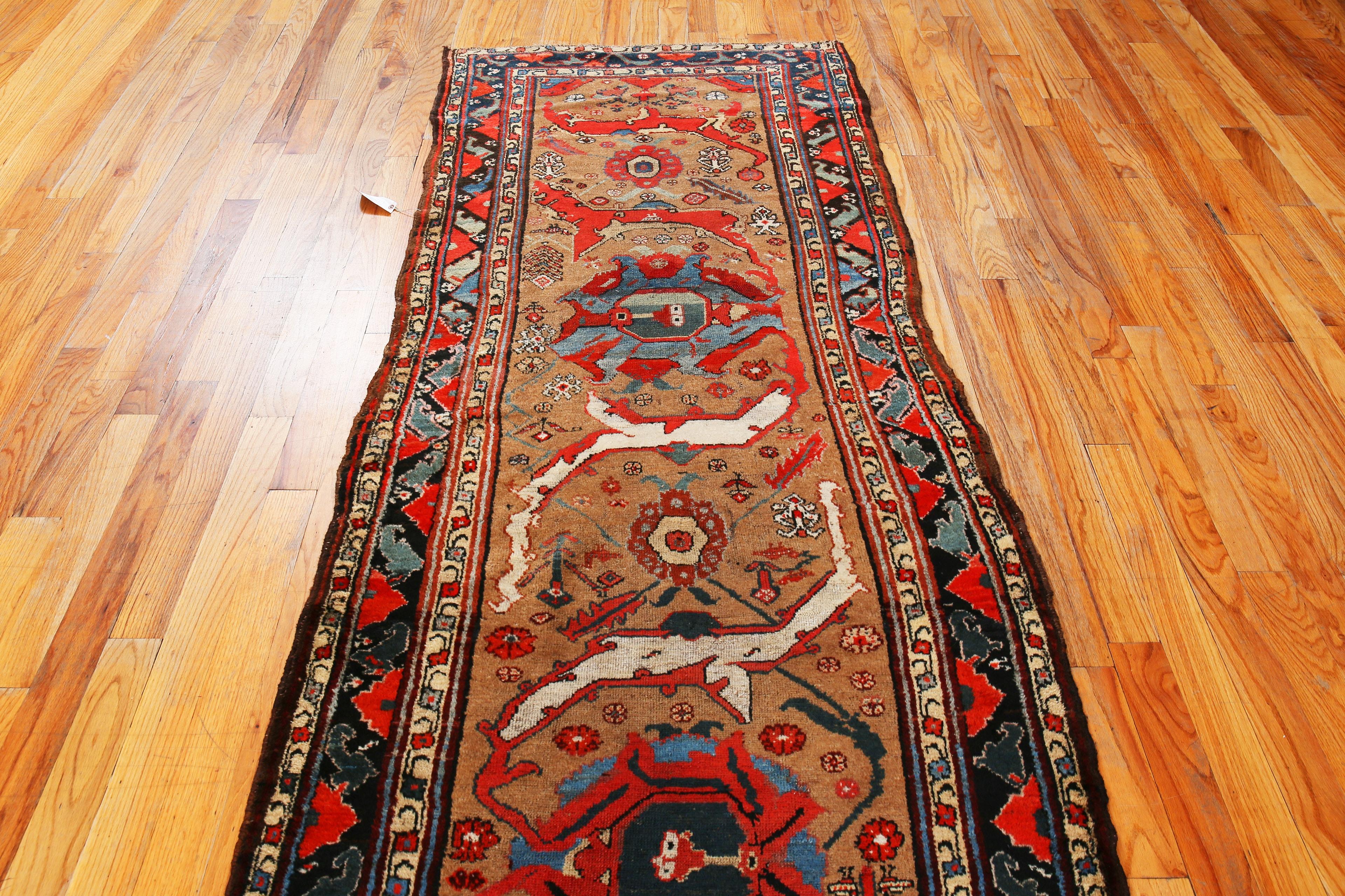 Nazmiyal Collection Kurdisch Bidjar Läufer Teppich 3 ft 9 in x 13 ft 2 in (Wolle) im Angebot