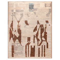 Collection Nazmiyal grand tapis moderne au design primitif abstrait 13'3" x 16'8"